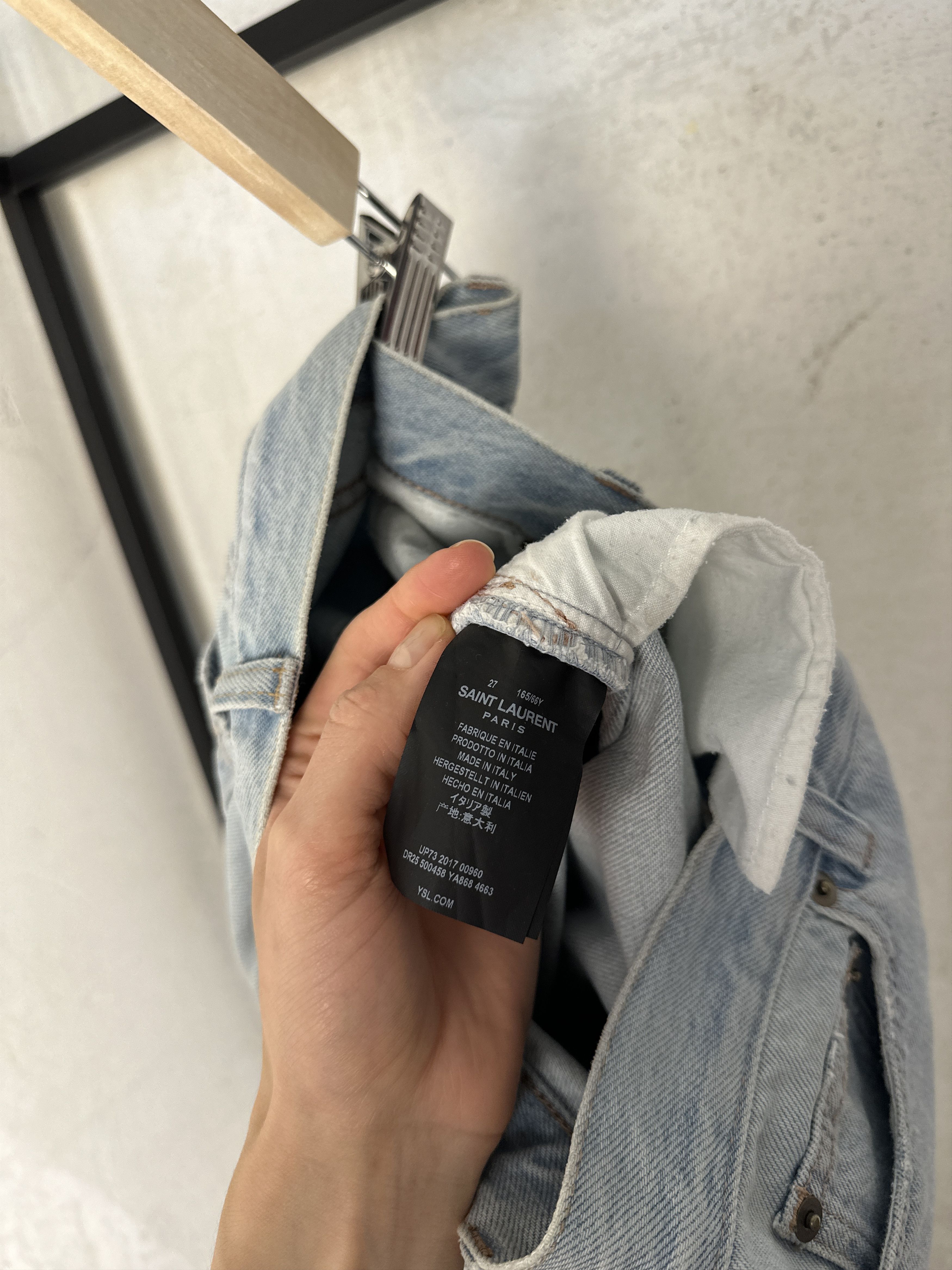 Saint Laurent Paris Saint Laurent SS17 Light Blue Skinny Jeans Size 27" / US 4 / IT 40 - 9 Thumbnail