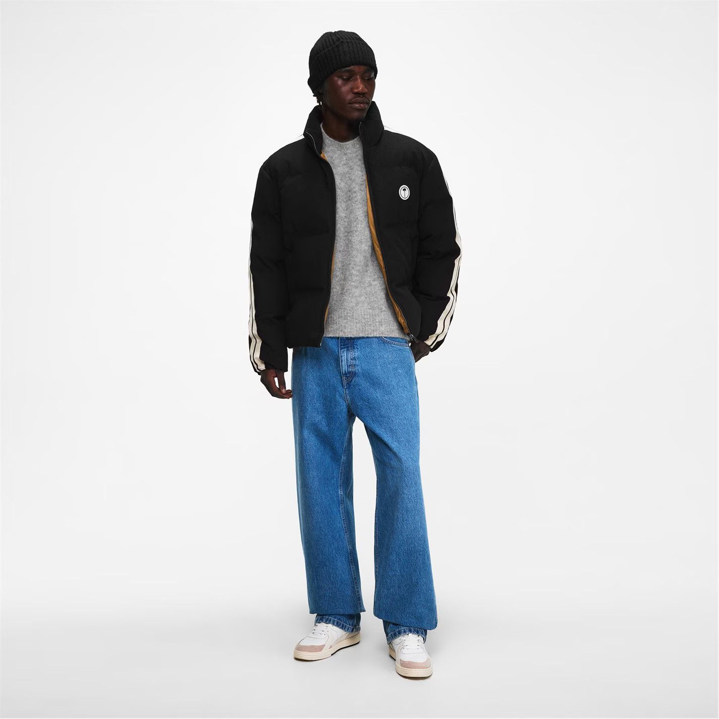 Palm Angels o1g2r1mq0426 Tree Logo Corduroy Down Puffer Jacket Black Size US XS / EU 42 / 0 - 6 Thumbnail
