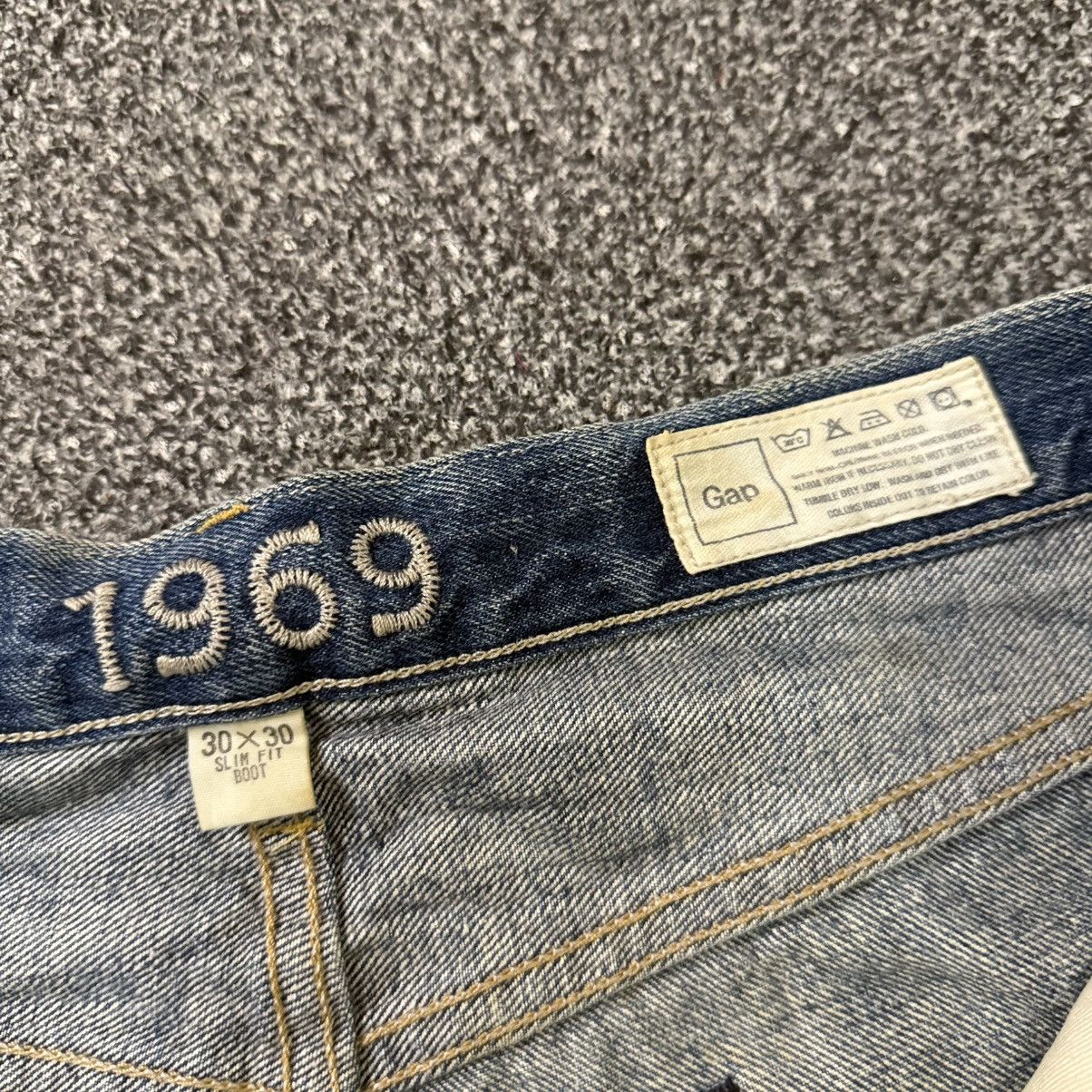 Seditionaries 🔥🔥 Distressed 2009 Gap Slim Fit Boot Thrashed Denim Size US 30 / EU 46 - 12 Thumbnail