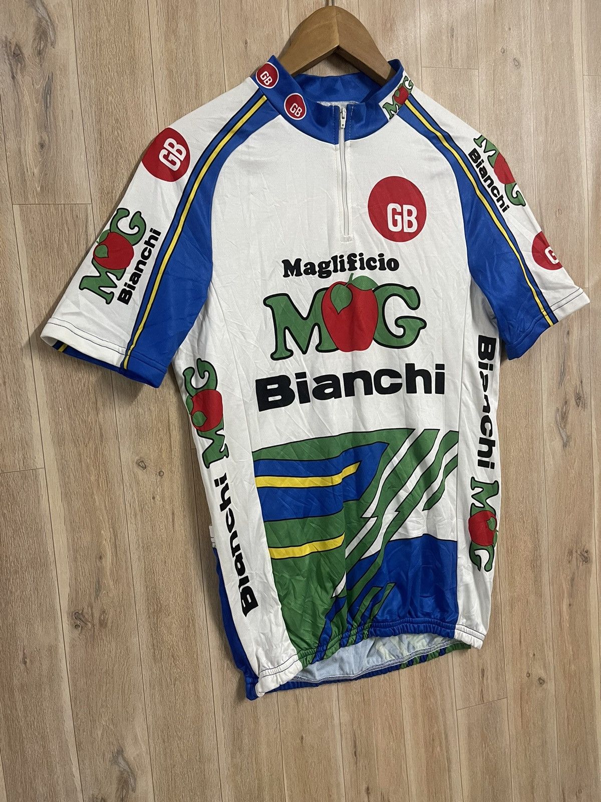 Bicycle × Vintage Vintage Bicycle Jersey Bianchi M Made in Italy Size US M / EU 48-50 / 2 - 2 Thumbnail