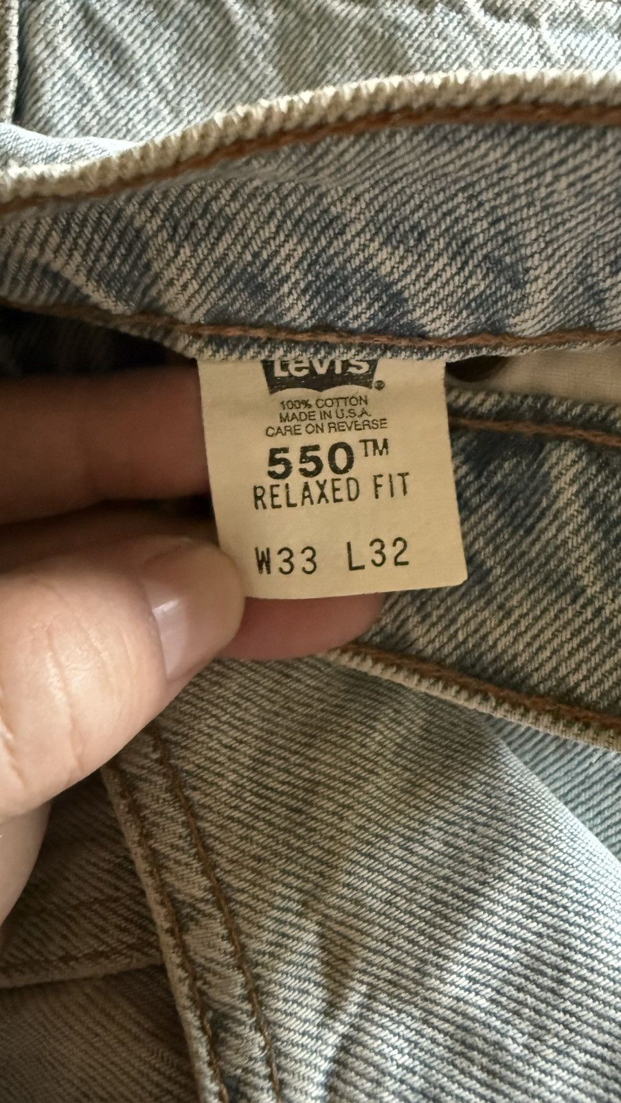 Levi's Vintage 90s Levi’s 550 Orange Tab Relaxed Fit Size US 33 - 12 Thumbnail