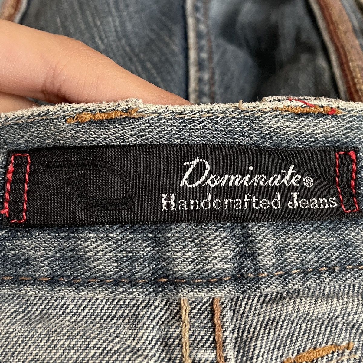 Japanese Brand Vintage Brand Dominate Handcraft Double Waist Jeans 2000s Size US 35 - 9 Thumbnail