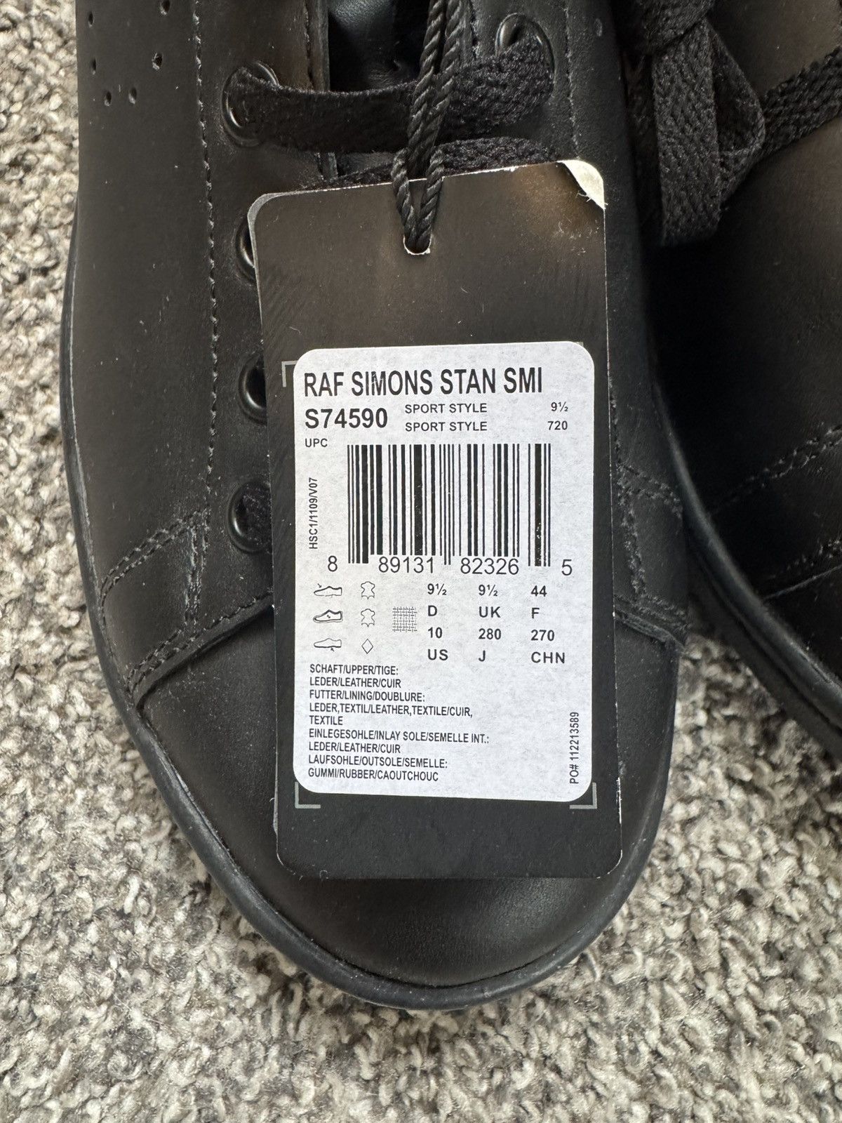 Adidas × Raf Simons Adidas X Raf Simons Stan Smith Black Size US 10 / EU 43 - 6 Thumbnail