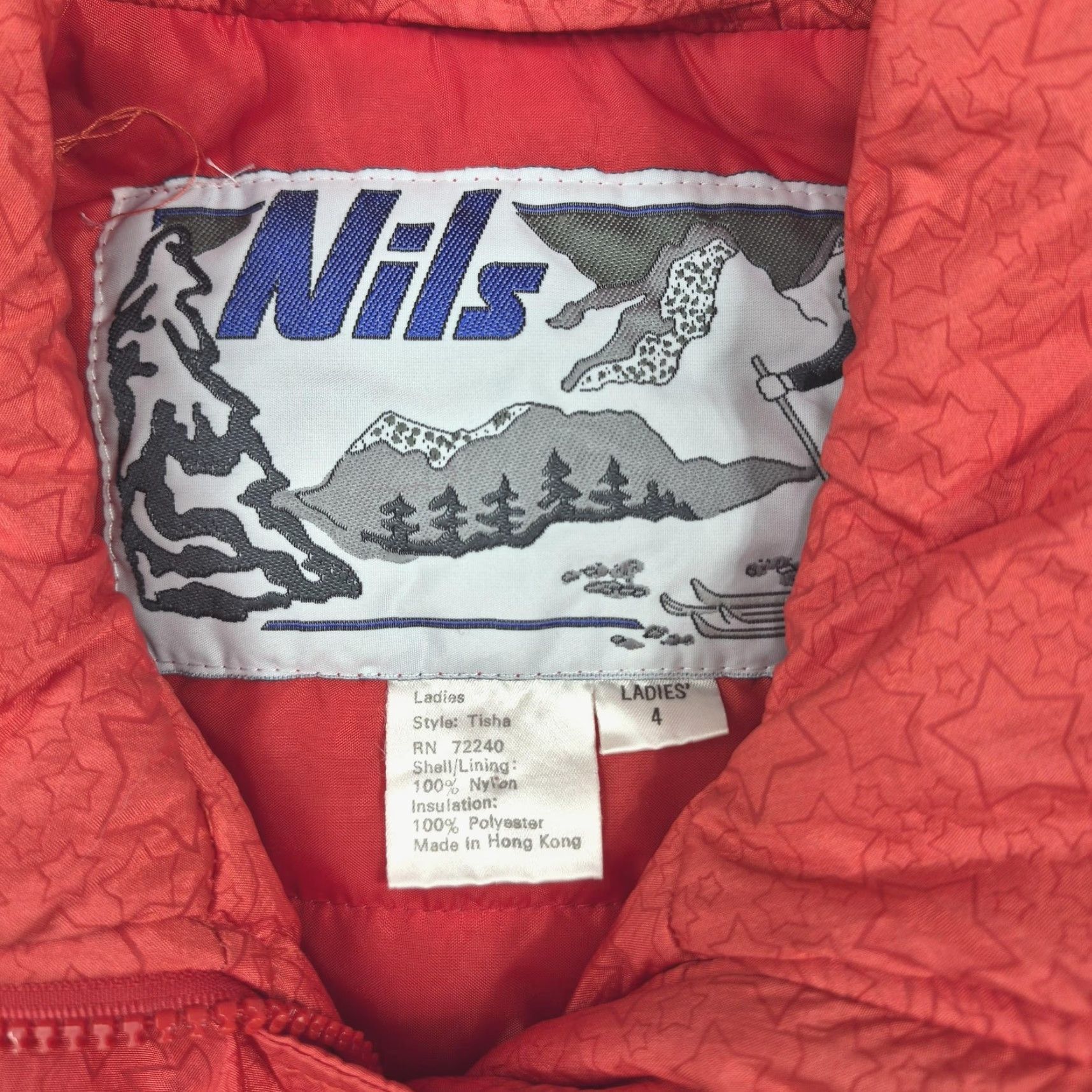 Vintage VINTAGE Nils Jacket Womens 4 Red Star Print Insulated Nylon Bomber Ski Allover Geometric 80s Womens Size S / US 4 / IT 40 - 5 Thumbnail