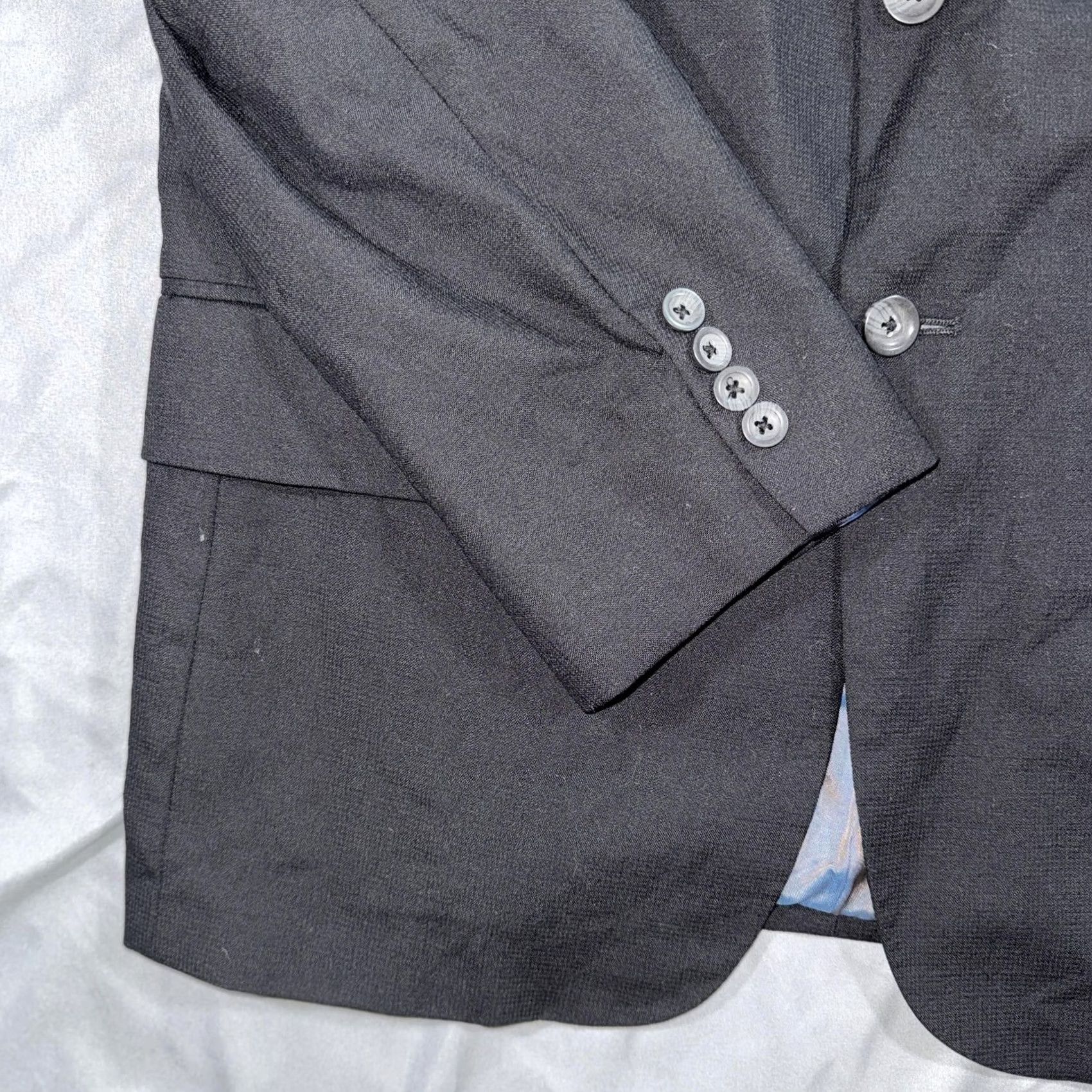 Oscar De La Renta Oscar de la Renta Suit Jacket Mens 40 Short Black Wool Three-Button Formal Size US 40 / EU 56 - 7 Thumbnail