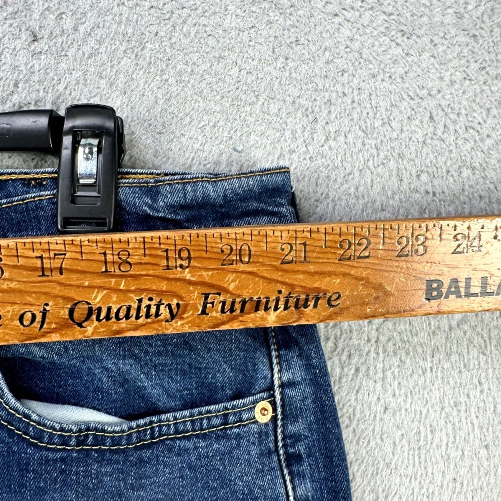 Levi's Levi's 505 Jeans Straight Leg Mens 42X30 Blue Distressed Stretch Denim Red Tab Size US 42 / EU 58 - 5 Thumbnail