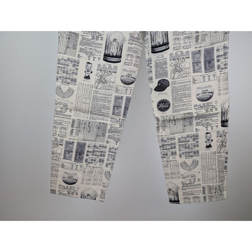 Aime Leon Dore o1rshd1 Mets Printed Chino Pant in Black / White Size US 32 / EU 48 - 15 Thumbnail