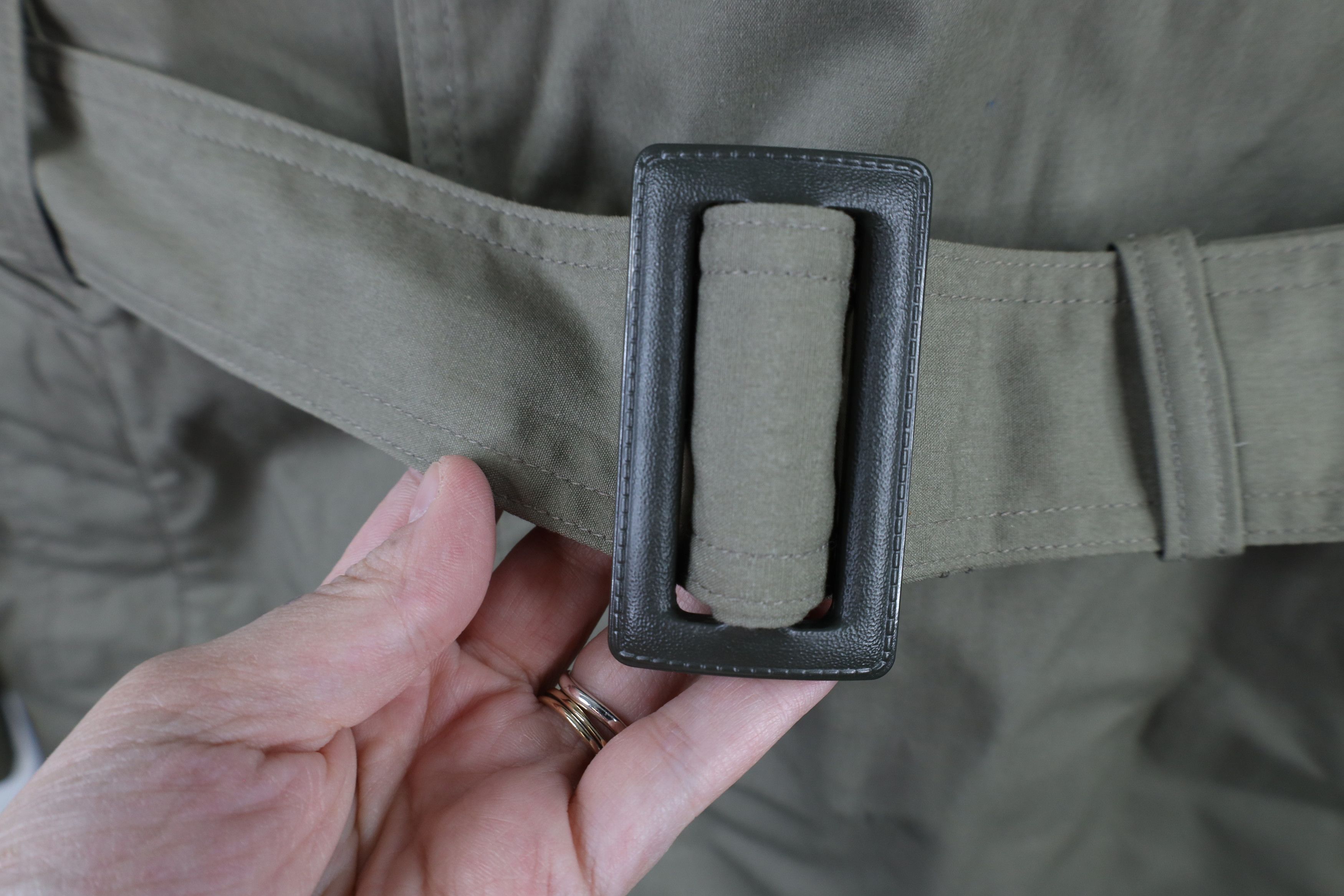 Vintage Vintage 90s Military Weather Trench Coat Jacket Pewter USA Size US L / EU 52-54 / 3 - 7 Thumbnail