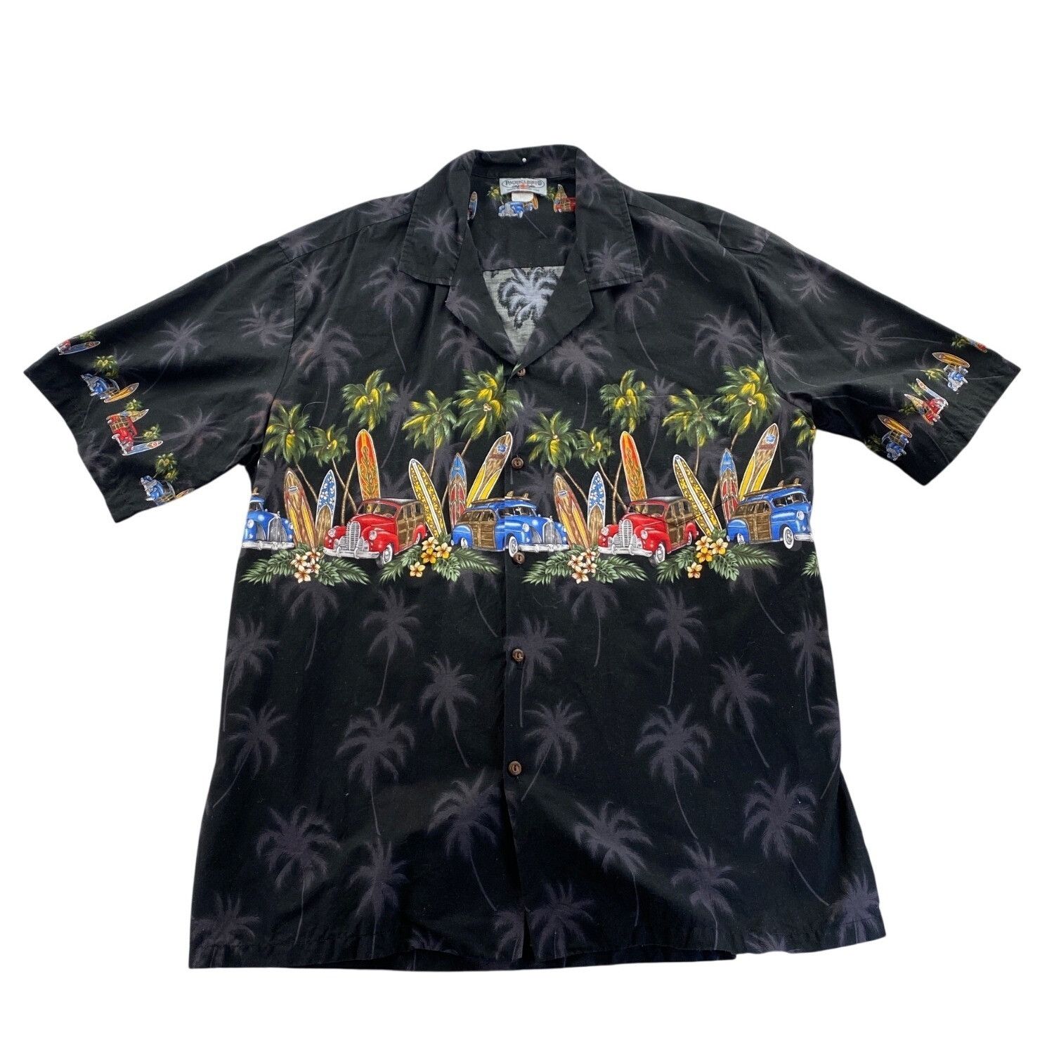 Pacific Legend Pacific Legend Men's Woodie Surfboard Hawaiian Shirt XXL Size US XXL / EU 58 / 5 - 1 Thumbnail