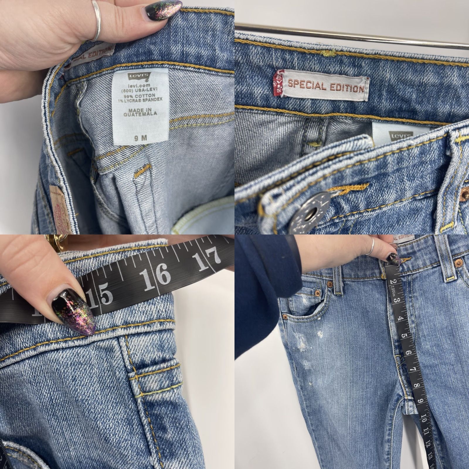 Levi's Levi's Special Edition Jeans Womens Size 9M Blue Denim Distressed Bootcut Vintage Y2K 90s Jeans Womens Juniors Size 30" / US 8 / IT 44 - 9 Thumbnail