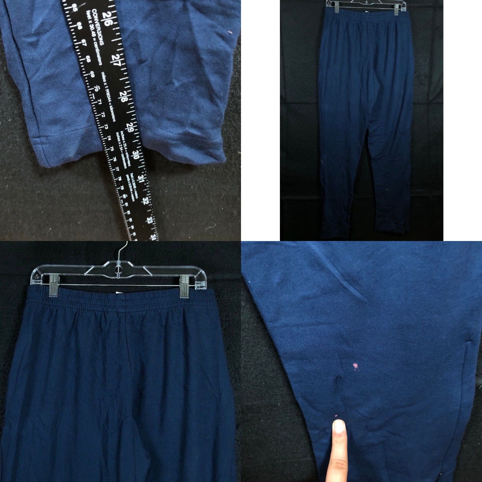 Adidas Adidas Mens Pants Navy Blue Pull On Ankle Zip Joggers Stretch Medium Size US 31 - 8 Thumbnail