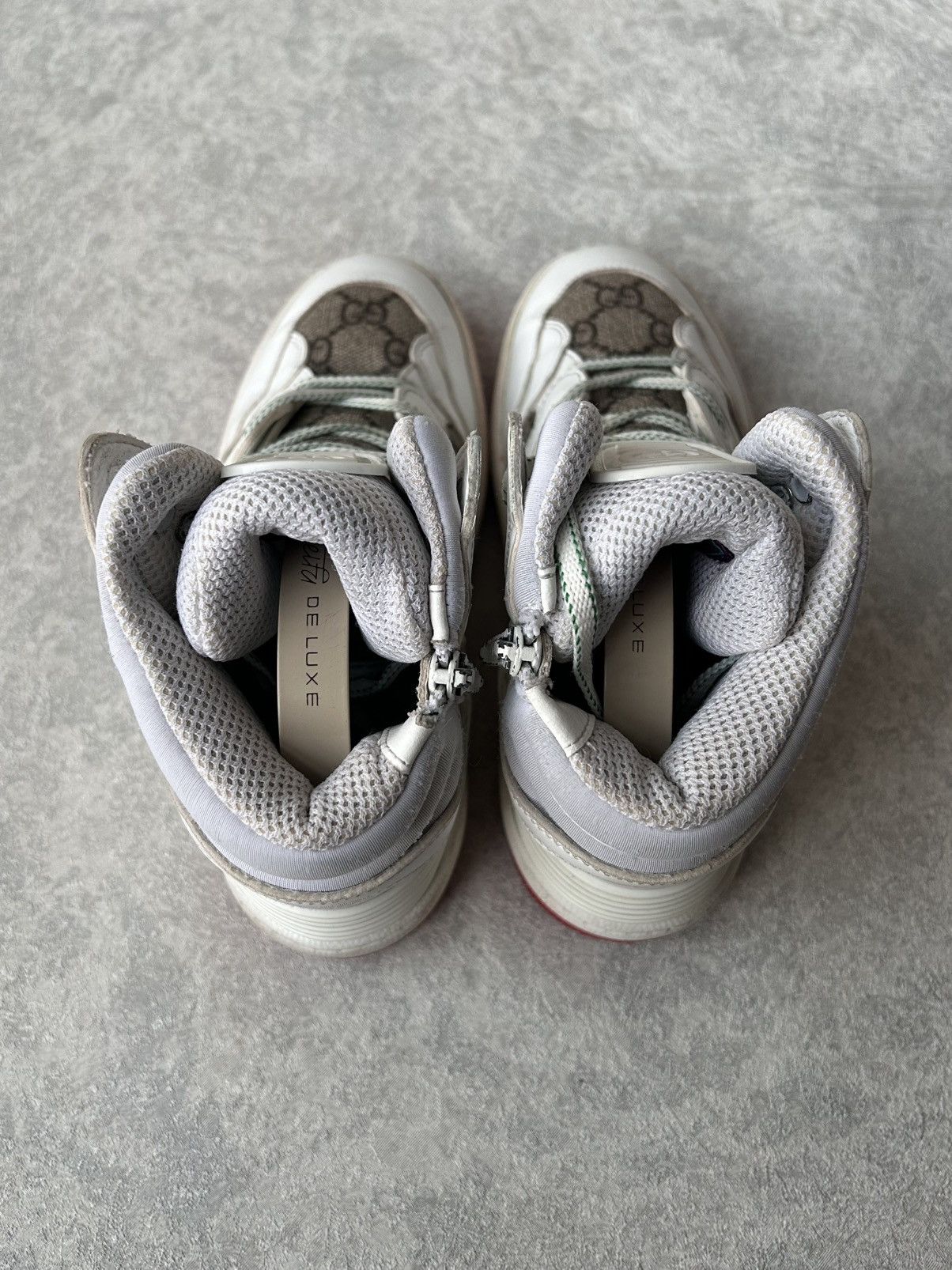 Gucci Gucci Kids Basket GG Logo Leather High Tops Size US 5 / EU 37 - 10 Thumbnail