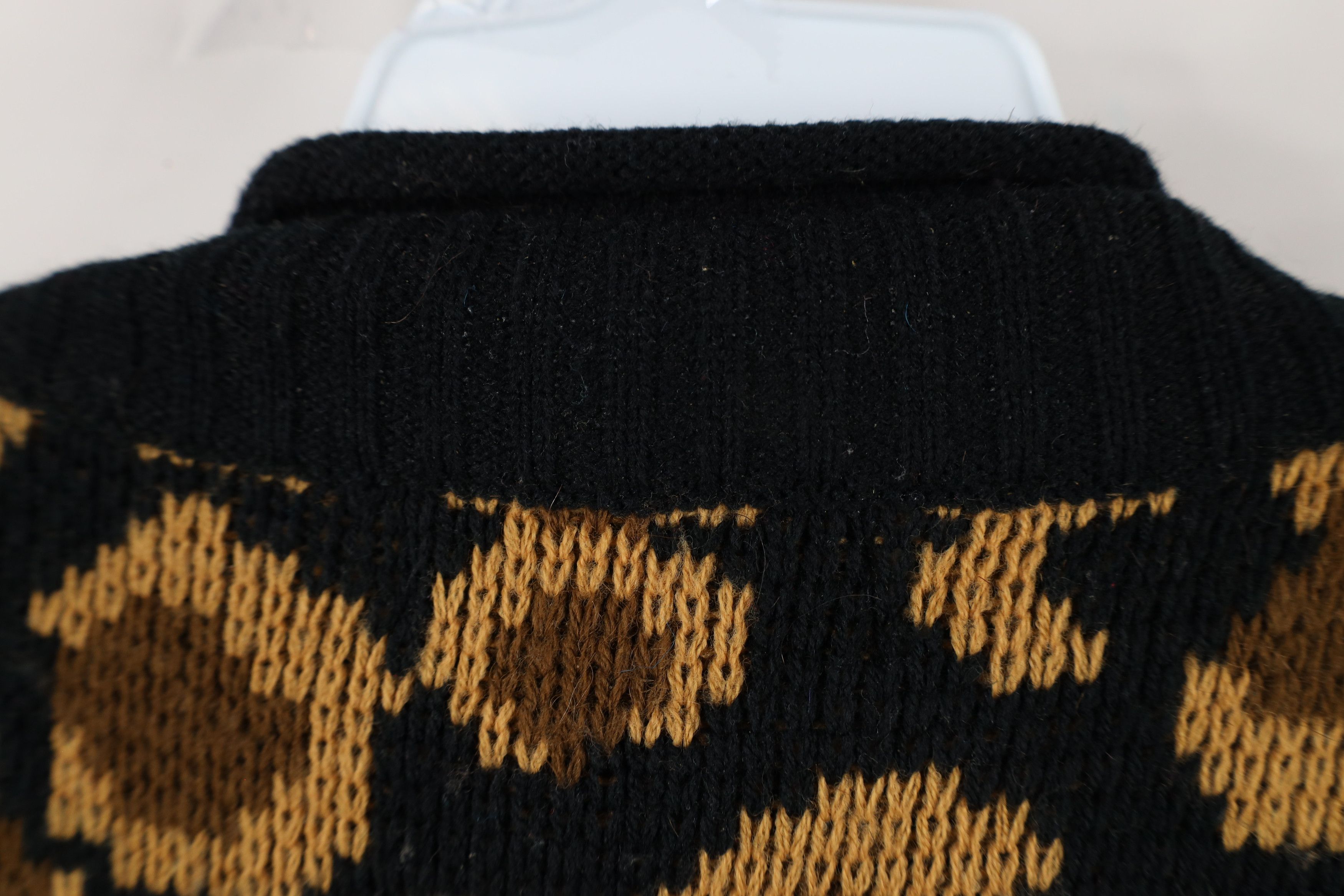 Vintage Vintage 90s Streetwear Leopard Print Marled Knit Sweater Size XL / US 12-14 / IT 48-50 - 6 Thumbnail