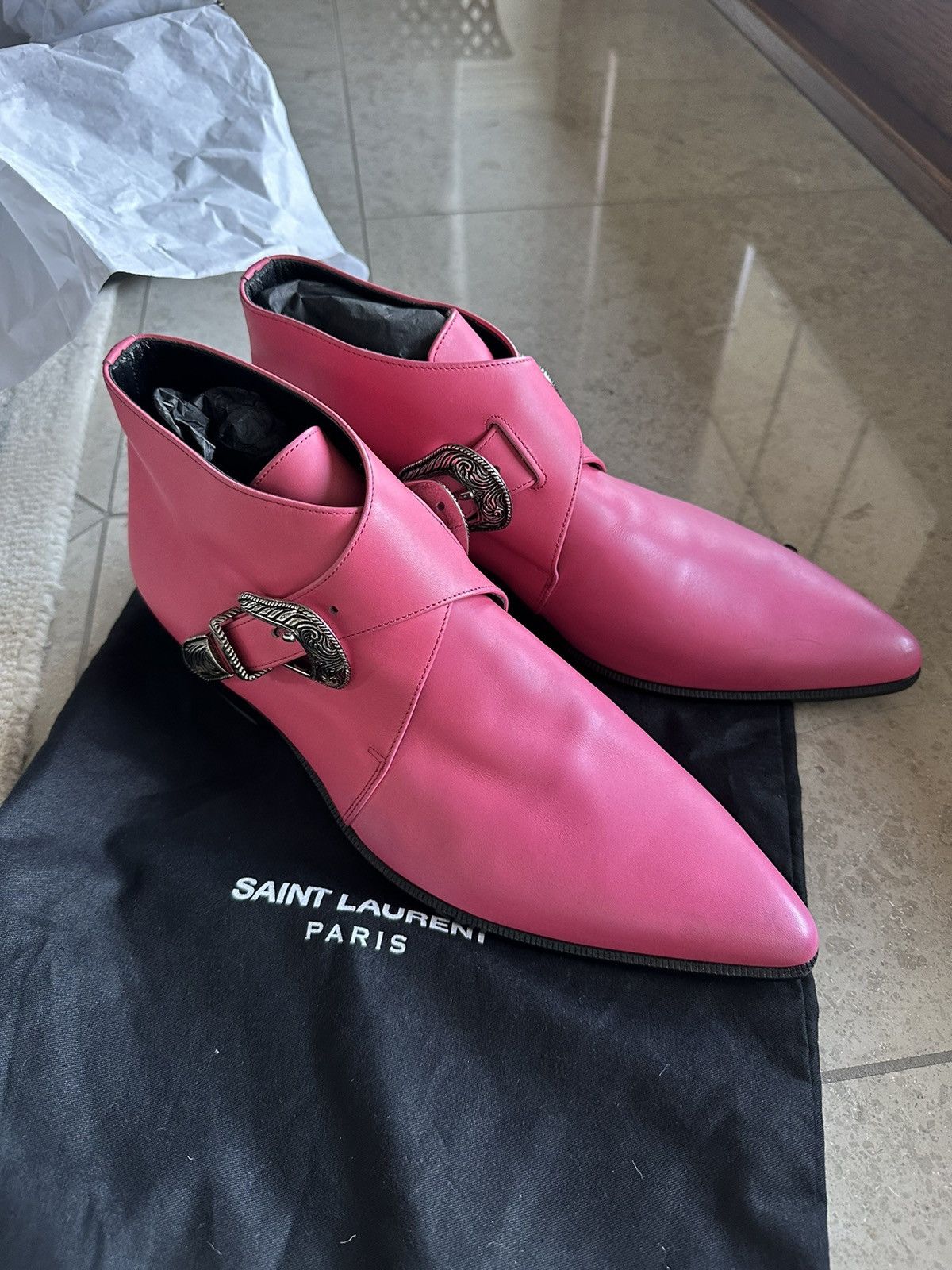 Saint Laurent Paris Grail SS14 Saint Laurent Duckies Pink double
