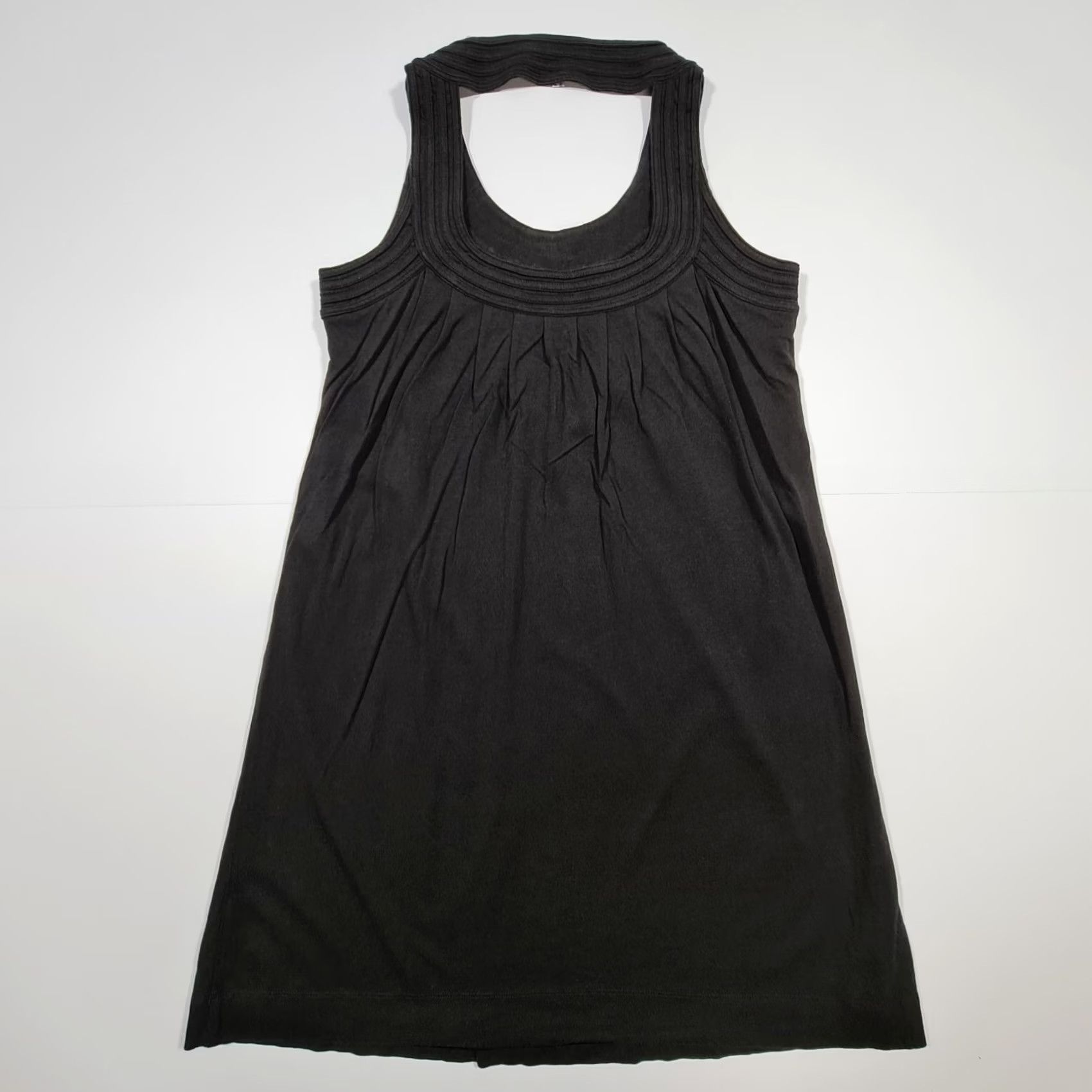 Vintage See by Chloe Womens Mini Dress Black 10 UK Sleeveless A-Line Short Length Size 32" / US 10 / IT 46 - 6 Thumbnail