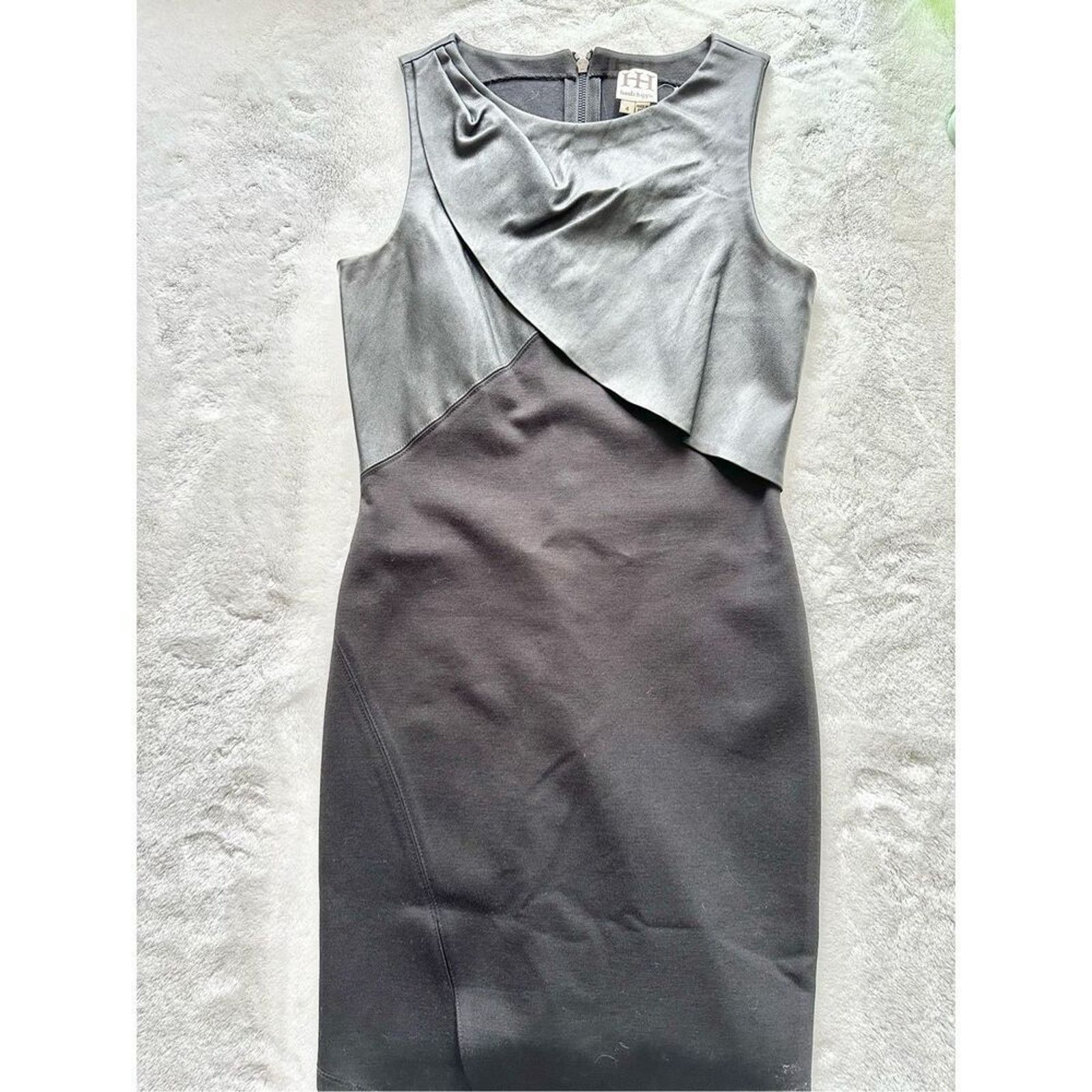 Haute Hippie Haute Hippie Black Ponte Asymmetric Dress - Size 4 - NWT Size S / US 4 / IT 40 - 6 Thumbnail