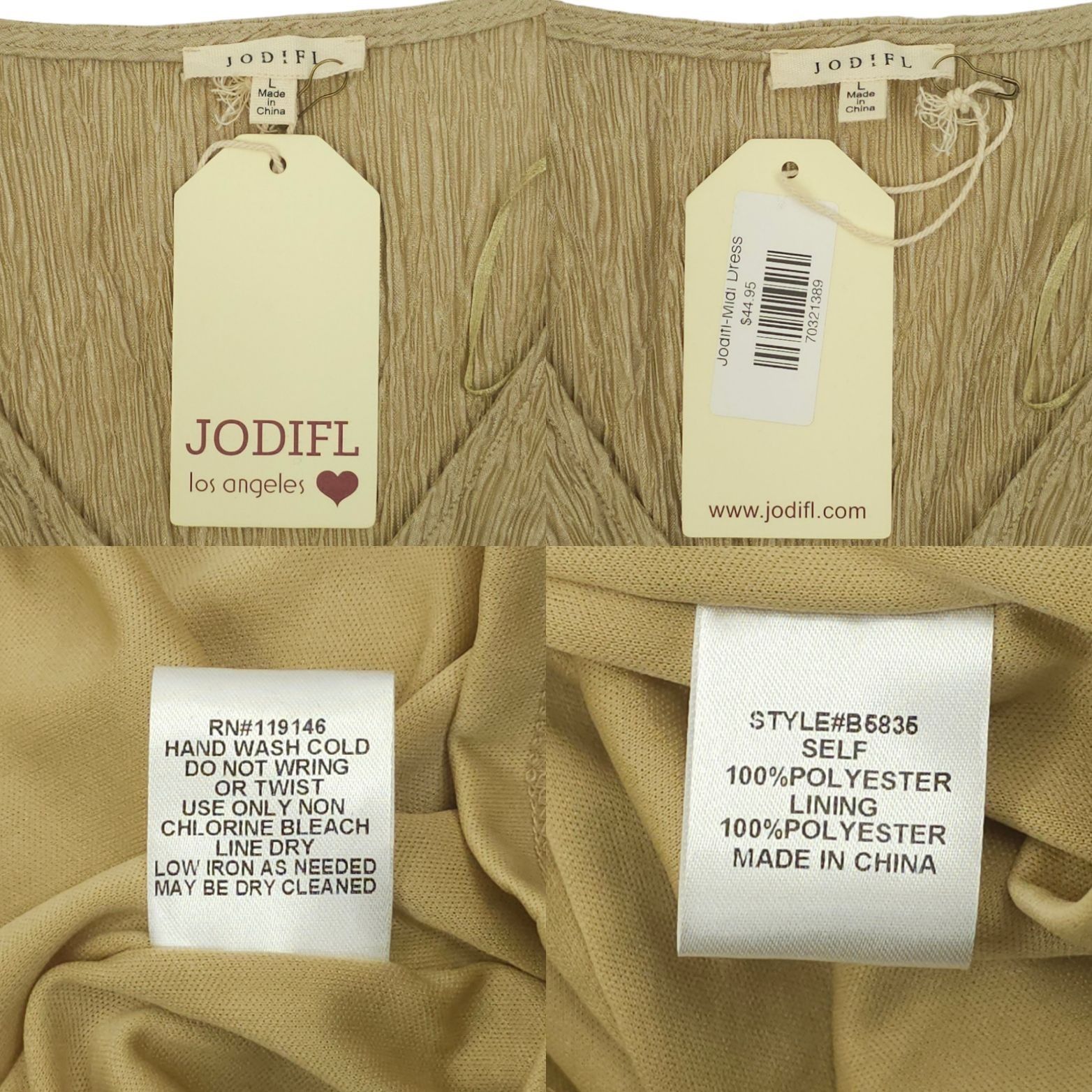 Other Jodifl Dress L Metallic Gold Shimmer Cross Front Maxi Slits Size L / US 10 / IT 46 - 8 Thumbnail