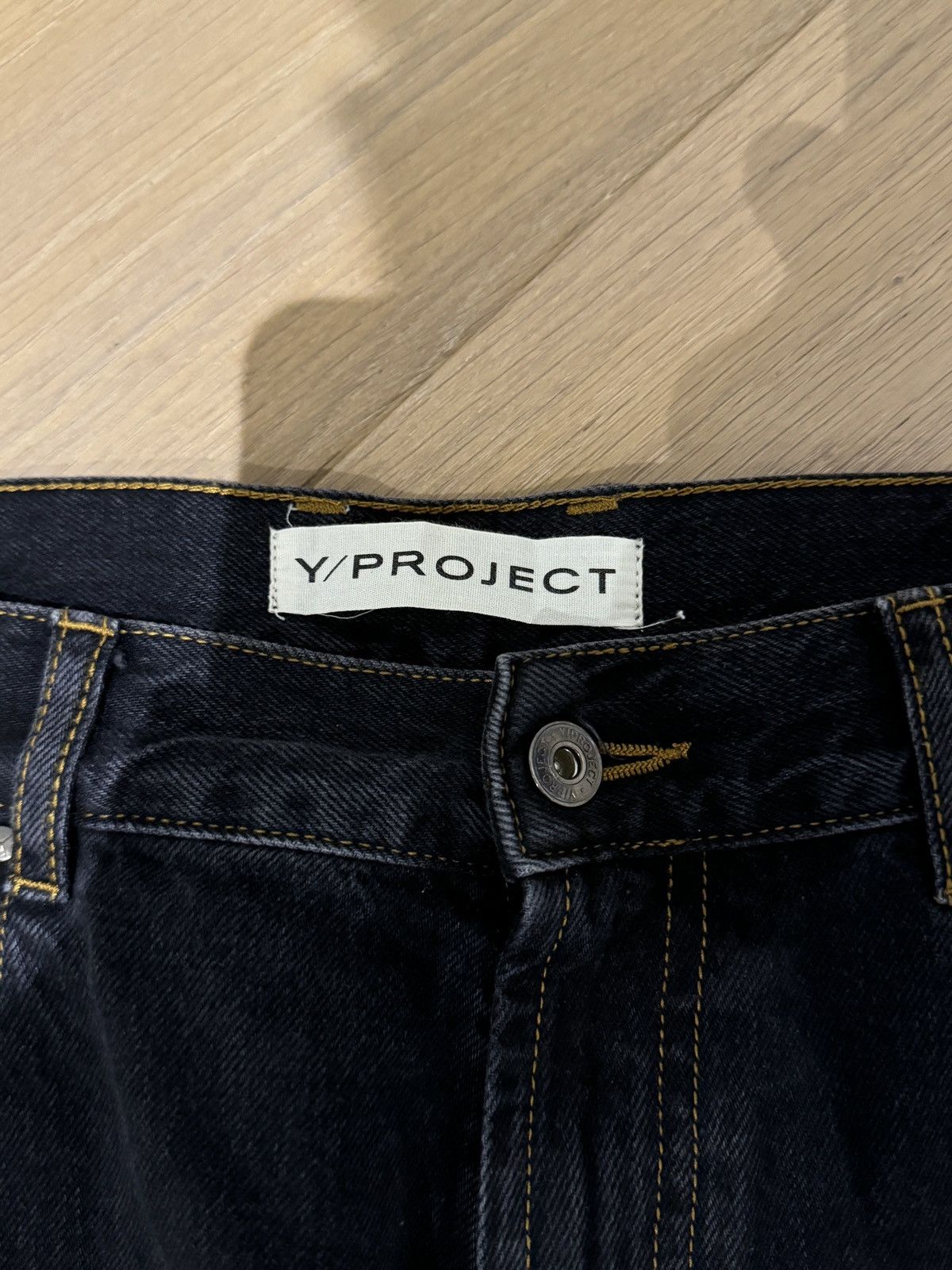 Y/Project Y/Project Black Button Panel Jeans Size US 33 - 2 Thumbnail