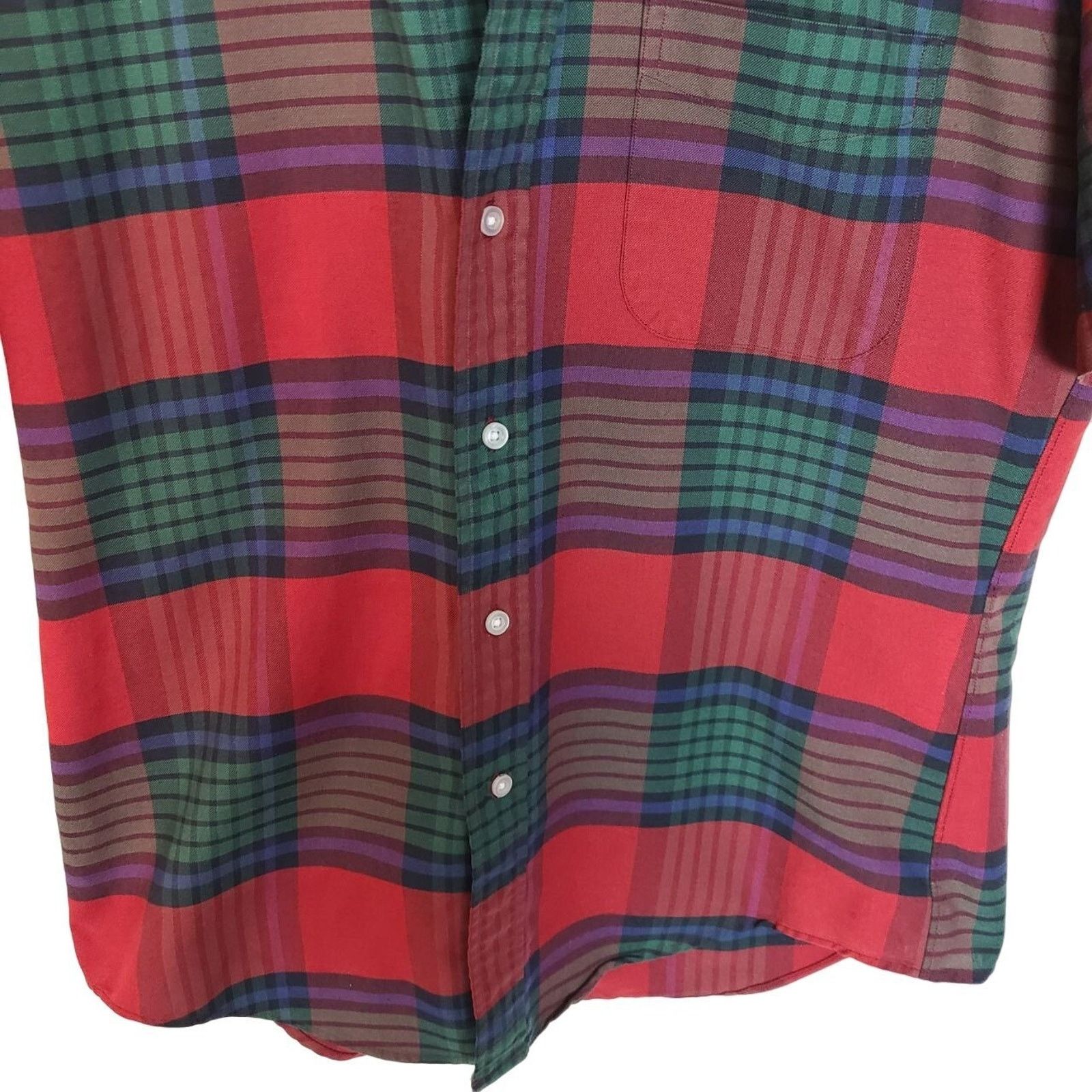 L.L. Bean Vintage LL Bean Mens Plaid Button Down Shirt Size L Preppy Size US L / EU 52-54 / 3 - 3 Thumbnail
