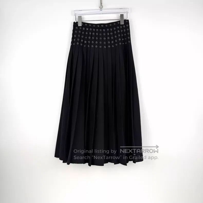 Dior Dior Black riveted wool Mahai wool skirt Size 24" / US 00 / IT 34 - 4 Thumbnail