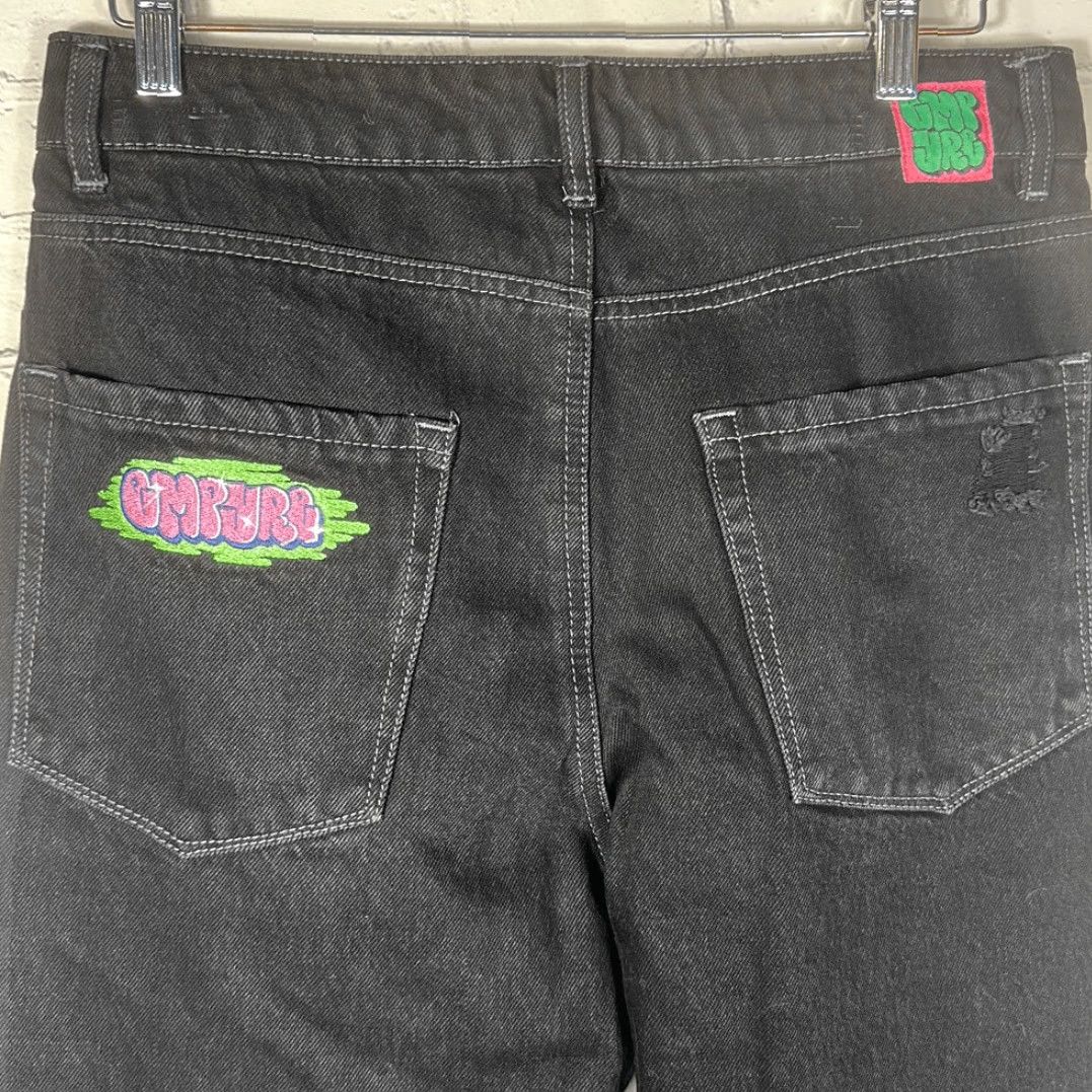 Empyre Empyre Jeans Womens Baggy Distressed Black 8 Jeans Women Skate Loose Fit Pants 31in Inseam Mens? Women? Size 30" / US 8 / IT 44 - 7 Thumbnail