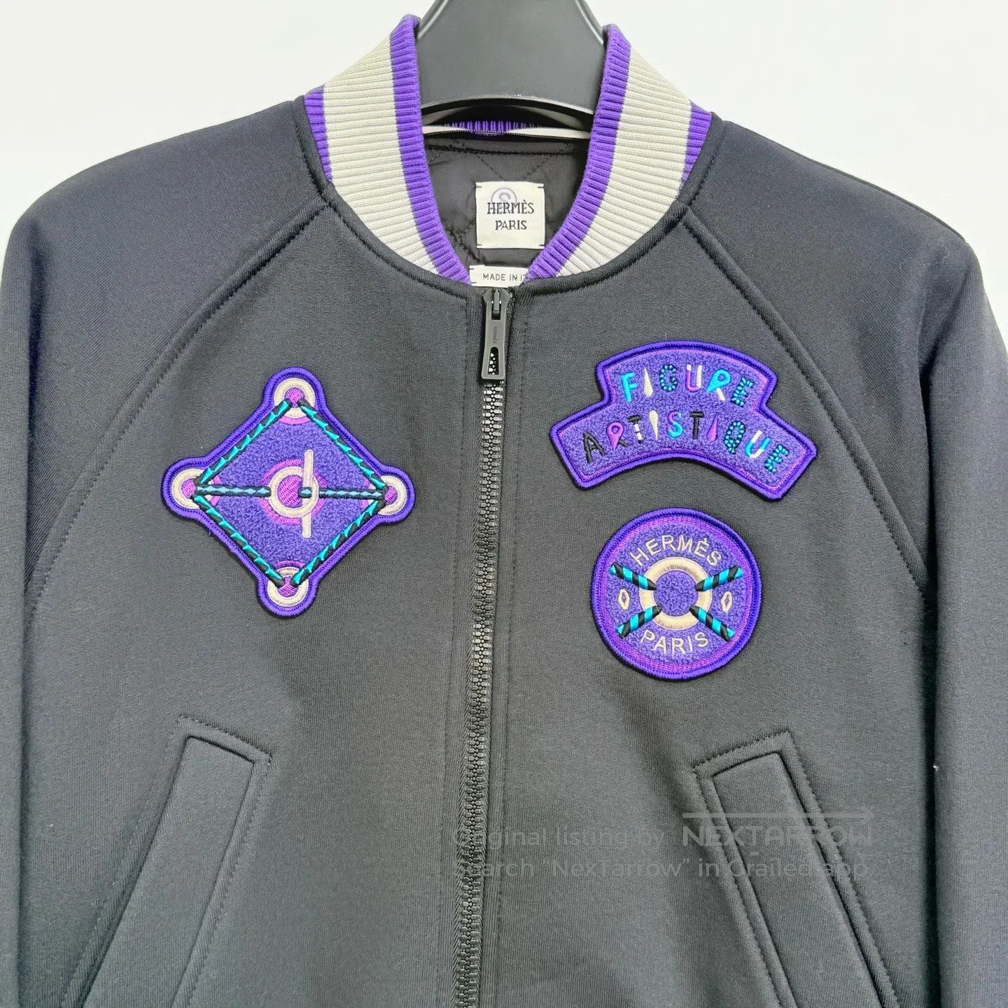 Hermes Hermes Embroidered Baseball Jacket| Size XXS / US 00 / IT 34 - 2 Thumbnail