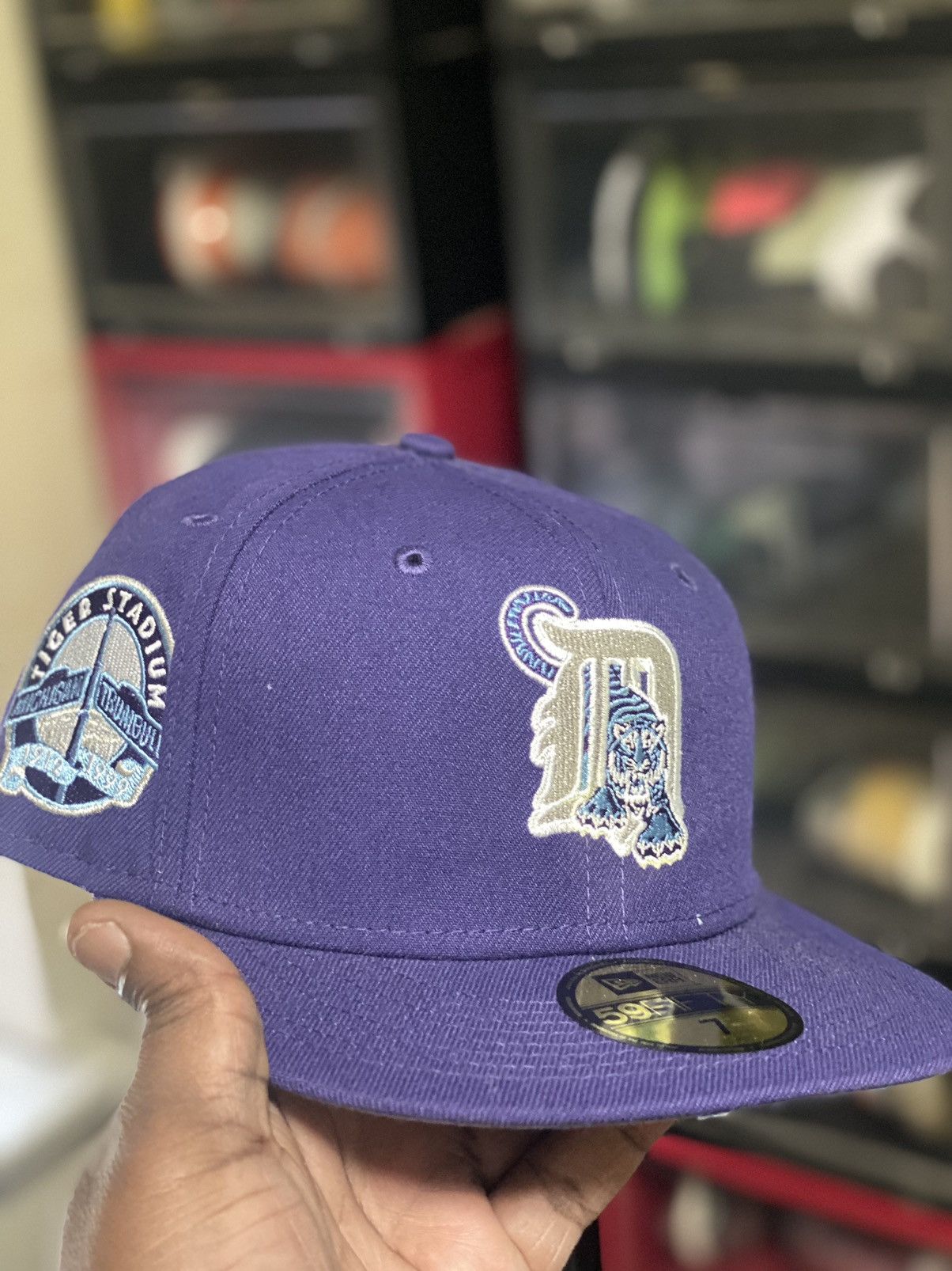 image of 7 New Era Hat Club Noho Nati Detroit Tigers Preorder in Purple, Men's