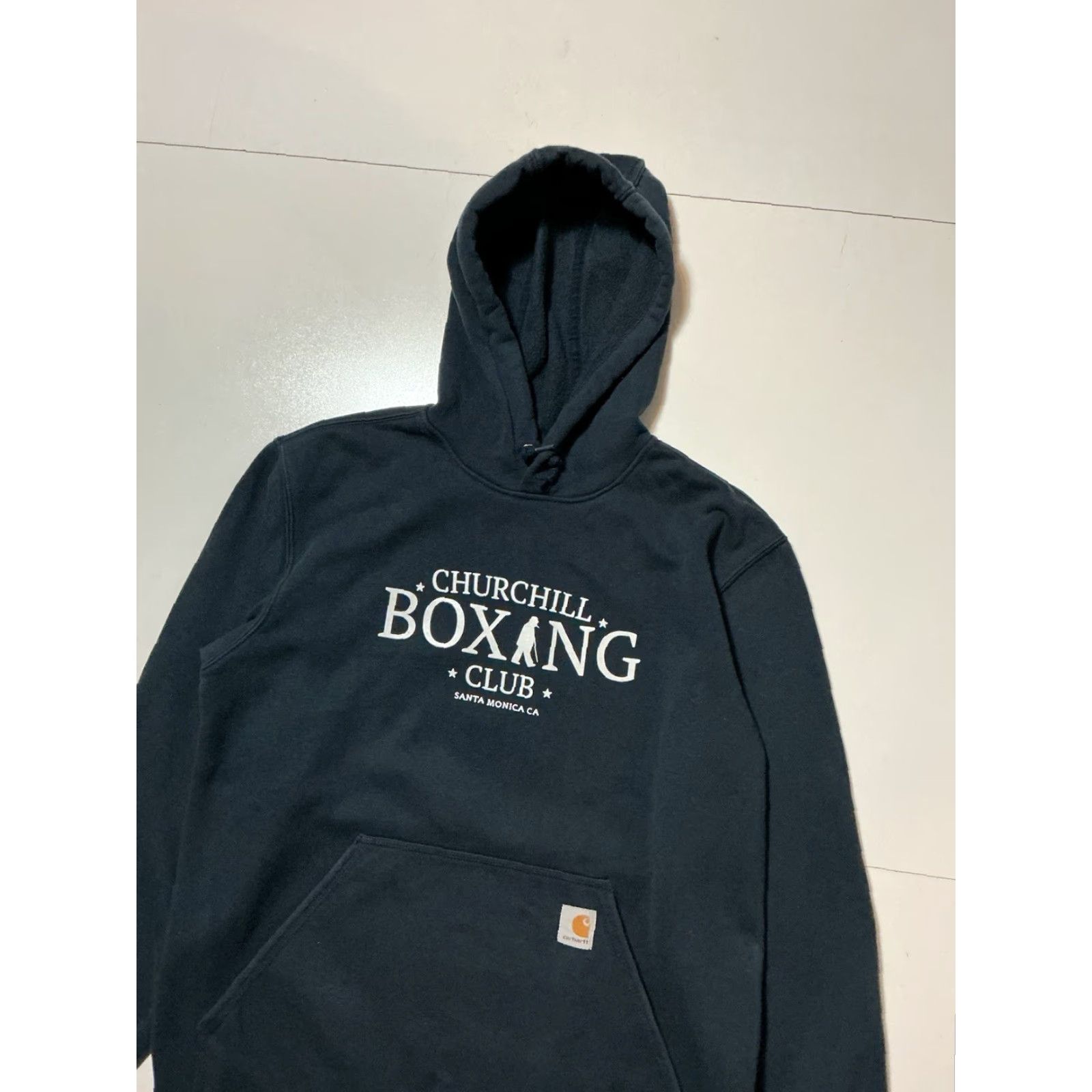 Carhartt VINTAGE Carhartt Churchill Boxing Club Santa Monica Blue Hoodie M Pullover Midweight Loose Fit Mens Size M Size US M / EU 48-50 / 2 - 3 Thumbnail