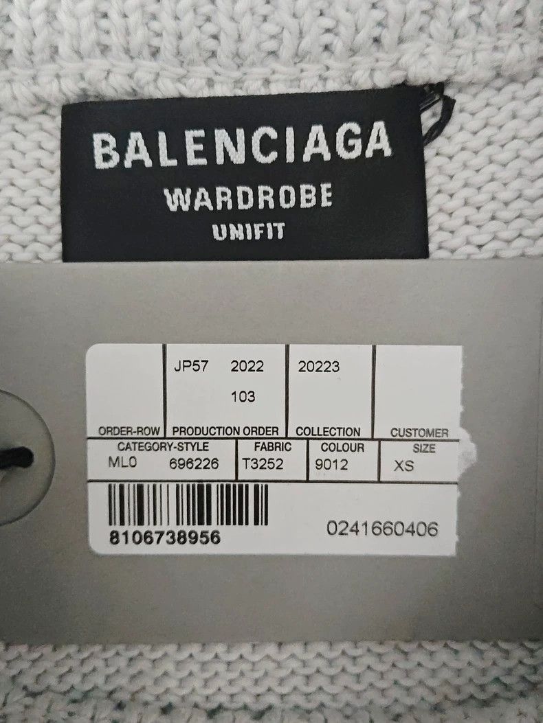 Balenciaga Balenciaga 23ss Double B Embroidered Logo Knitted Long Slee Size US XS / EU 42 / 0 - 4 Thumbnail