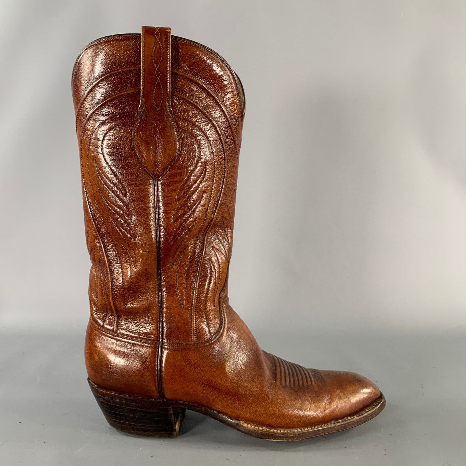 Lucchese LUCCHESE Size 9 Brown Leather Pull On Boots Size US 9 / EU 42 - 2 Thumbnail