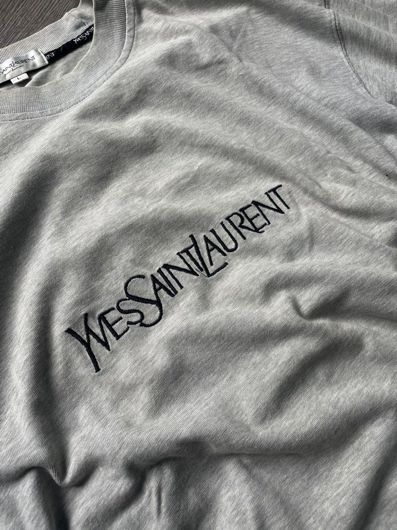 Yves Saint Laurent Vintage Yves Saint Laurent YSL Script Logo Tee Size US L / EU 52-54 / 3 - 5 Thumbnail