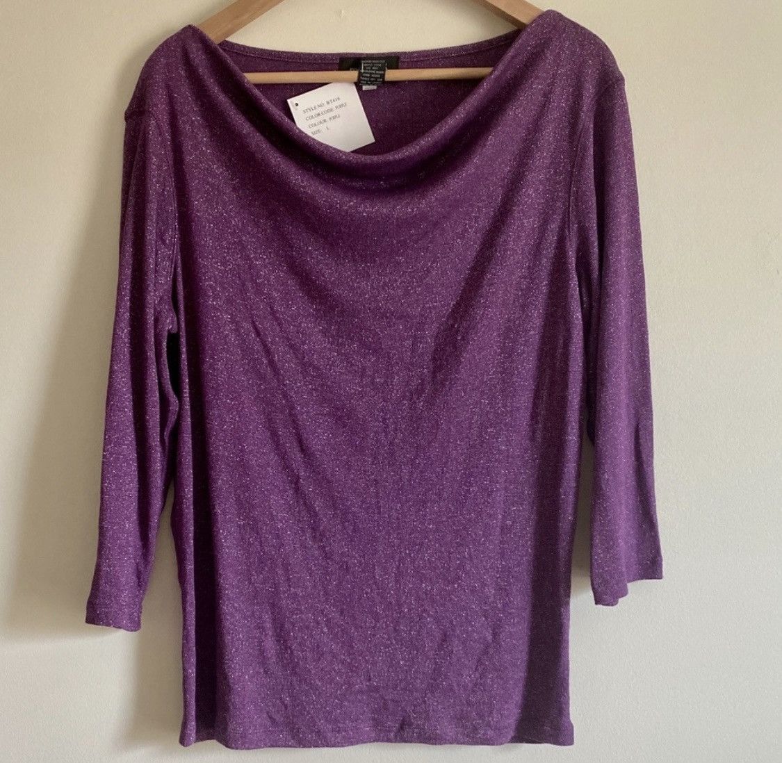 Other SPARKLING METALLIC COWL NECK TOP Size L / US 10 / IT 46 - 1 Thumbnail
