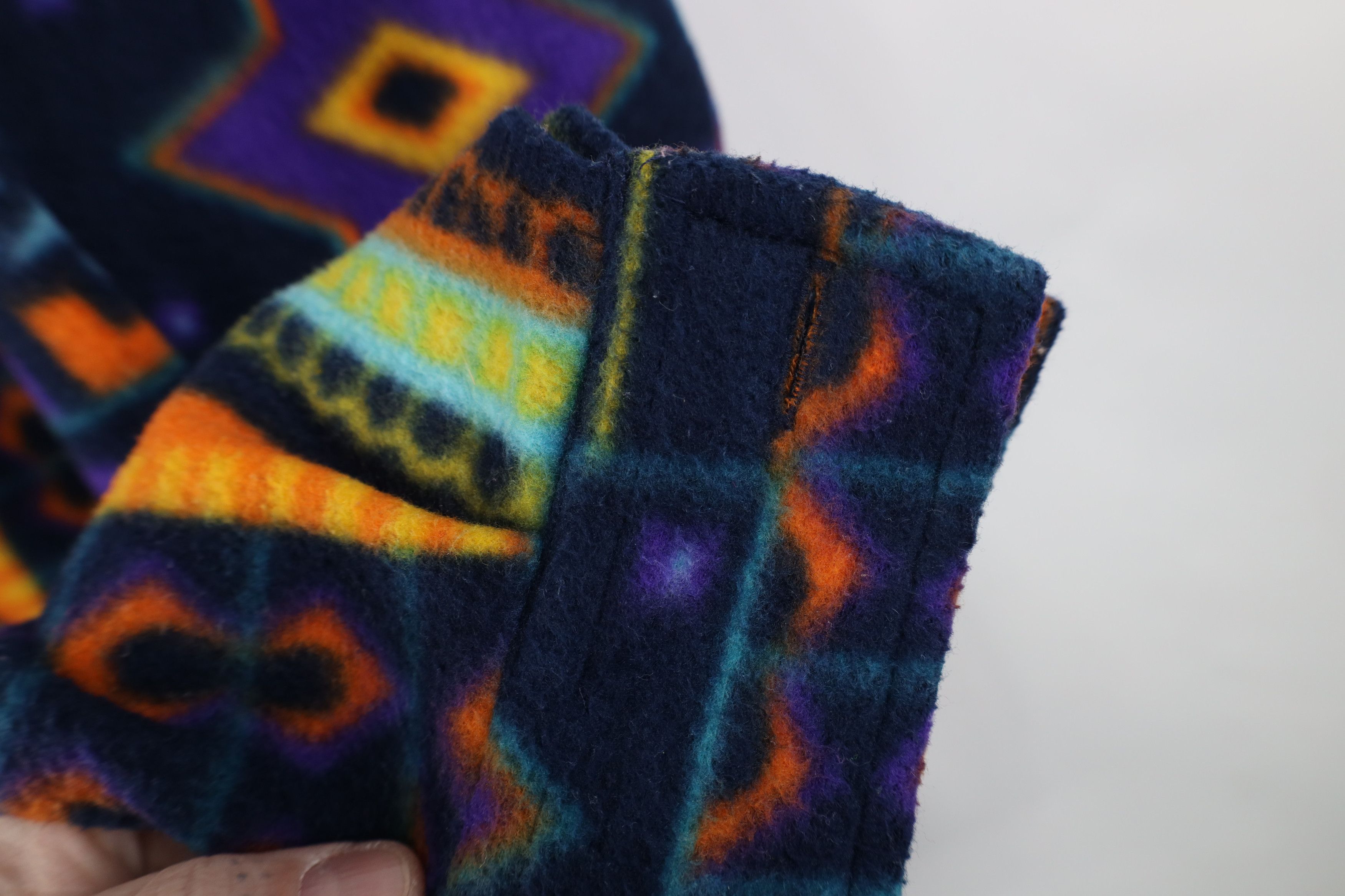Vintage Vintage 90s Streetwear Southwestern Fleece Shirt Jacket Size M / US 6-8 / IT 42-44 - 8 Thumbnail