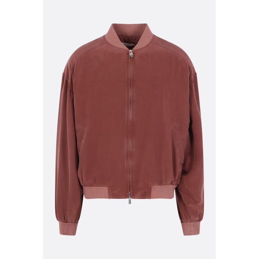 Versace VERSACE Pink Silk Poplin Bomber Jacket New & Authentic (Men' Size US M / EU 48-50 / 2 - 1 Thumbnail
