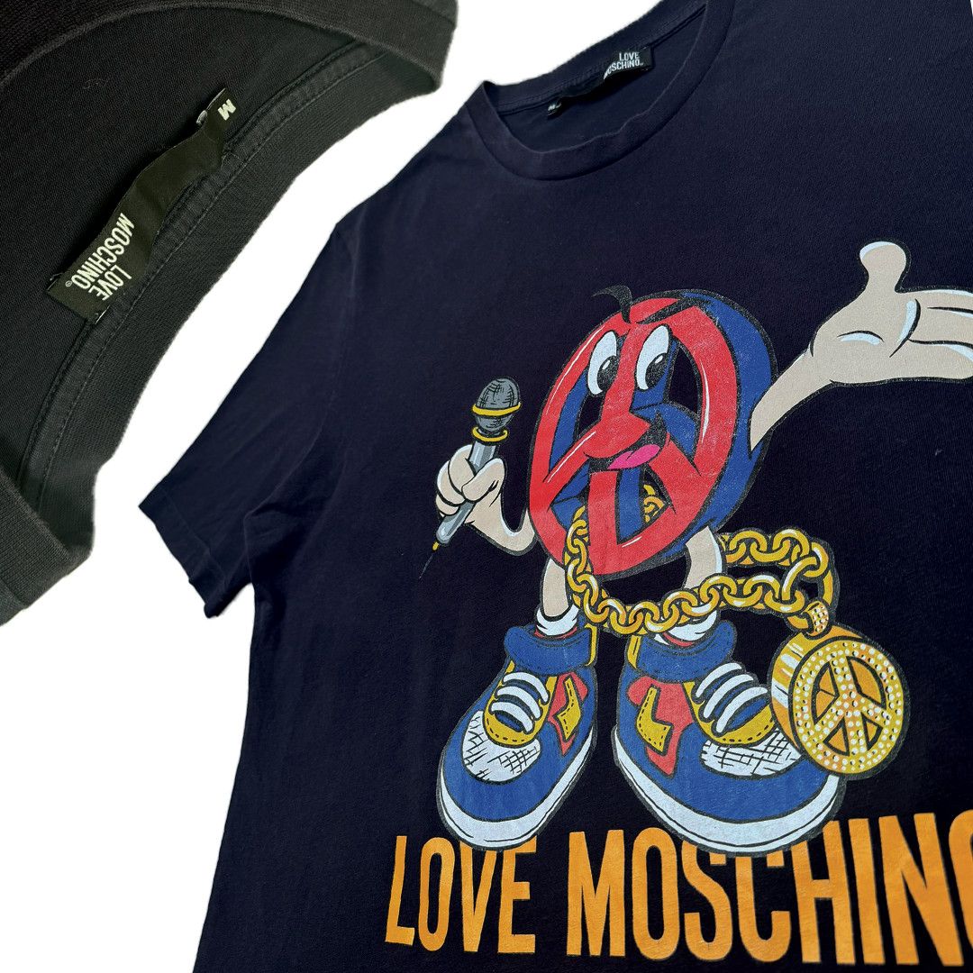 Moschino Moschino - MC Peace Love Logo Tee - Black - M Size US M / EU 48-50 / 2 - 3 Thumbnail
