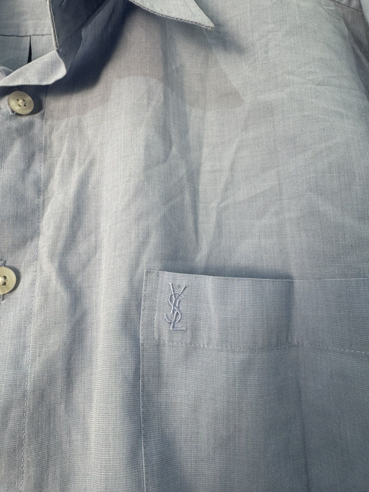 Yves Saint Laurent Yves Saint Laurent Shirt Button Up YSL Size US L / EU 52-54 / 3 - 5 Thumbnail