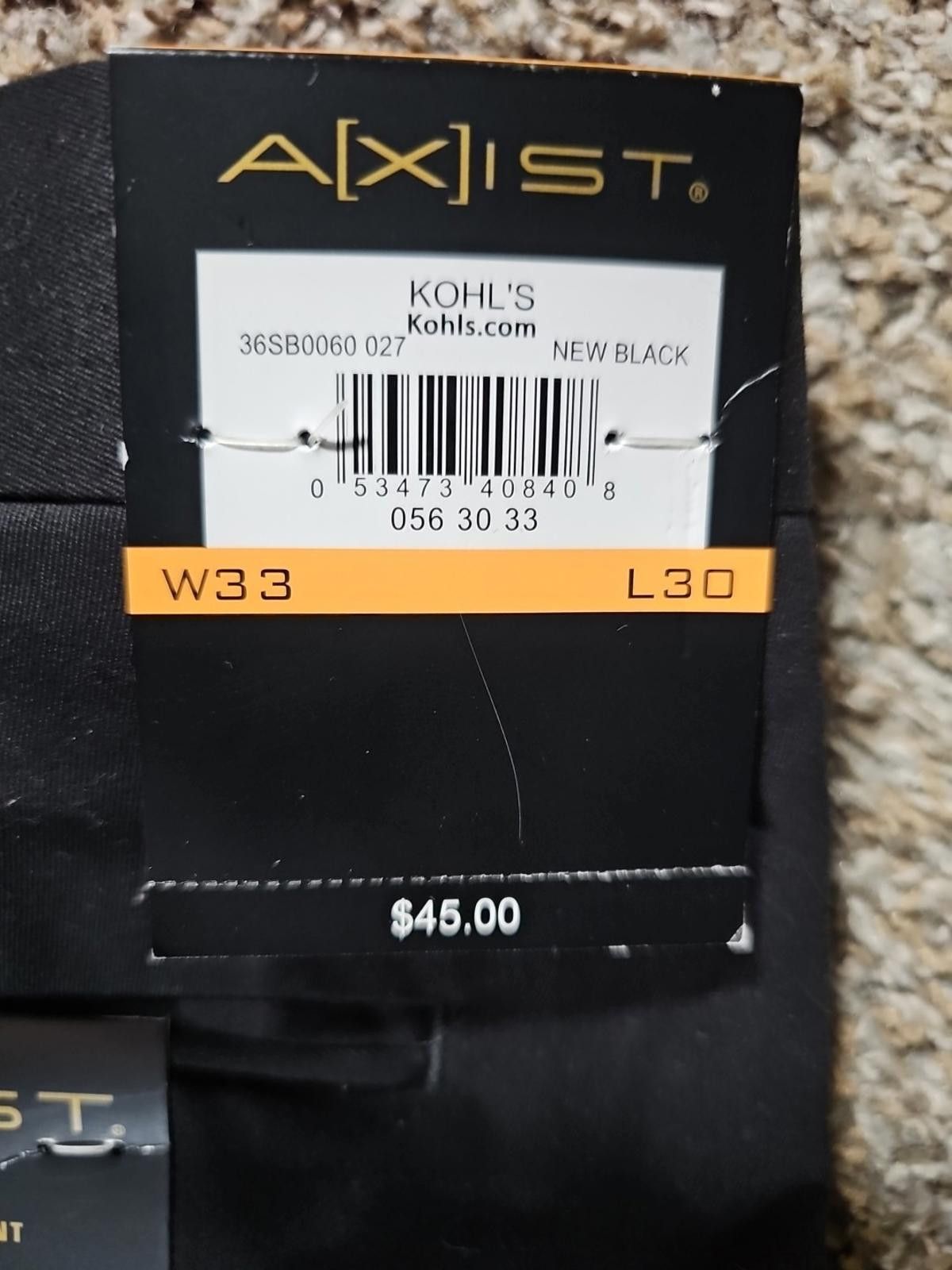 Axist Axist 33x30 Black Pleated Dress Pants NWT Size US 33 - 9 Thumbnail