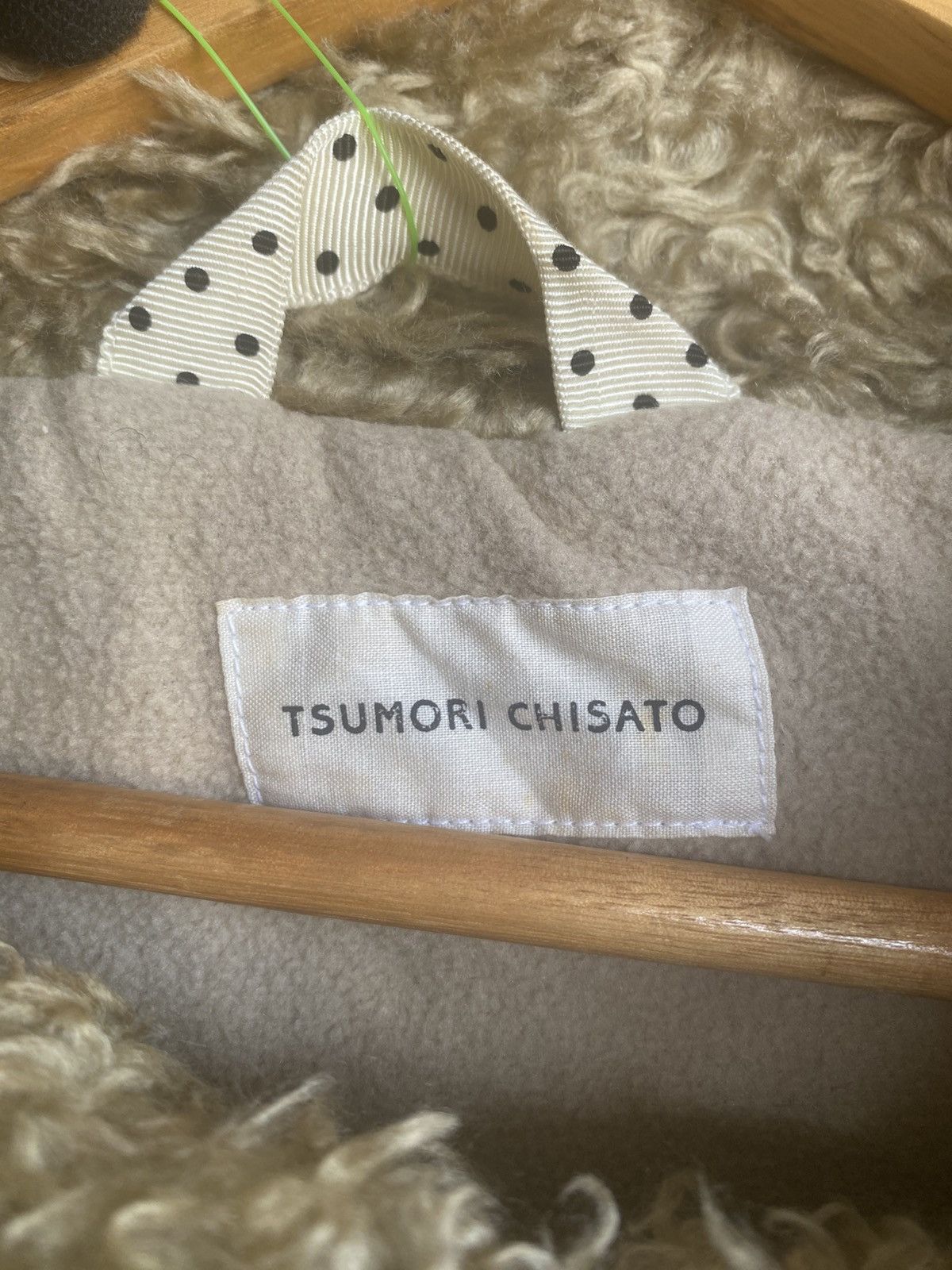 Issey Miyake Vintage Tsumori Chisato Curly Fleece Jacket Beige Japanese Size US M / EU 48-50 / 2 - 6 Thumbnail