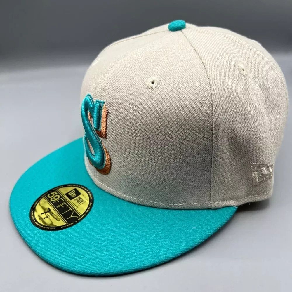 New Era Seattle Mariners Hat Men 7 1/2 59Fifty New Era Fitted Cap Size ONE SIZE - 3 Thumbnail