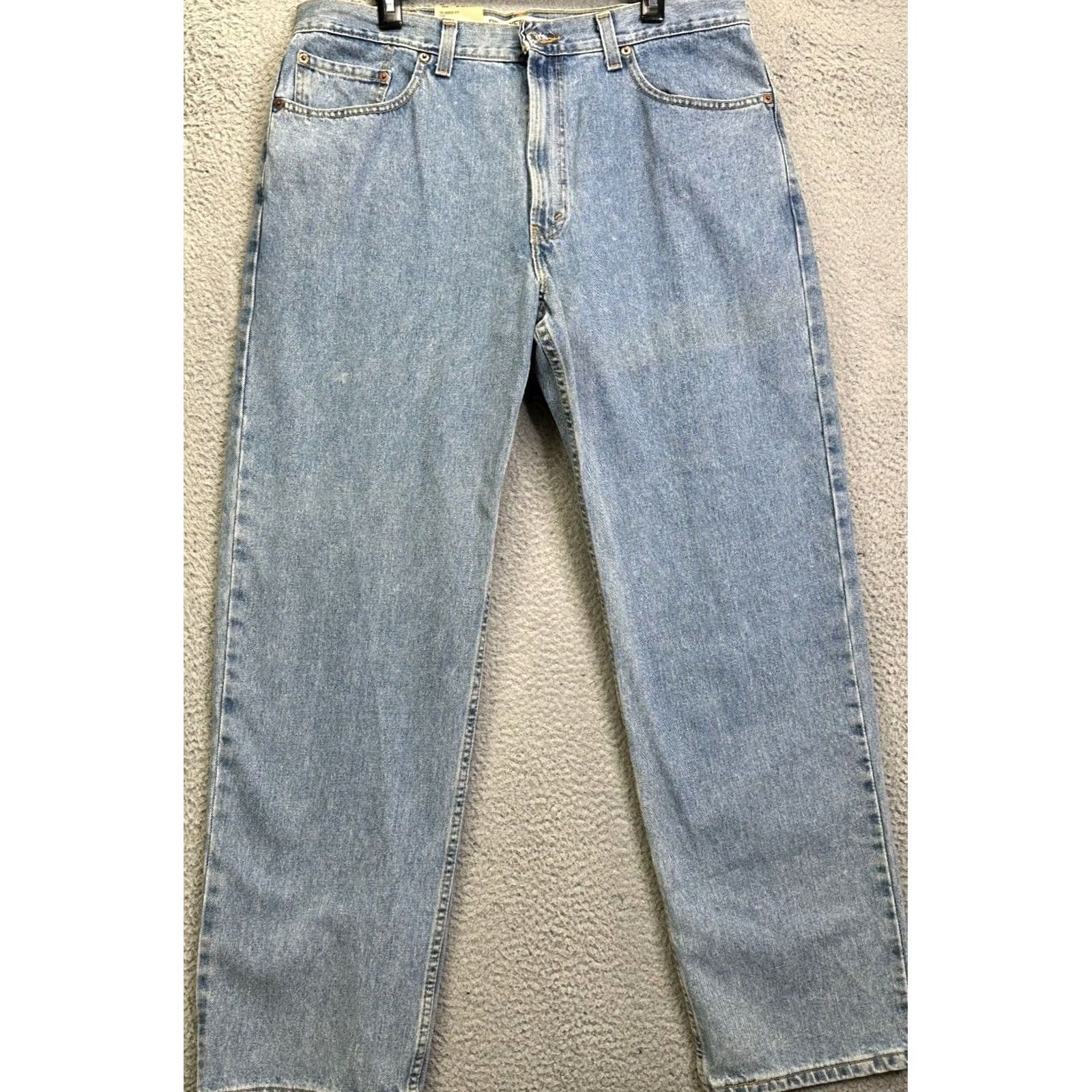 Levi's Levi's 550 Jeans Mens 38X32 Blue Relaxed Straight Denim NEW Light Wash 5-Pocket Logo 66 Waist Inseam 32 Mens Jeans LEVIS 550 Blue Light Wash Regular Size US 38 / EU 54 - 2 Thumbnail
