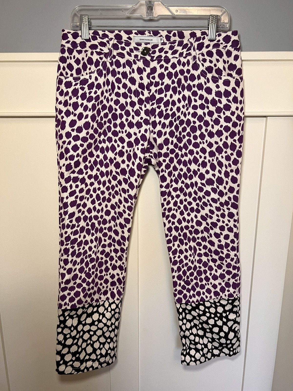 Vintage Douchanglee multi panelled cheetah print denim pants Size US 28 / EU 44 - 1 Thumbnail