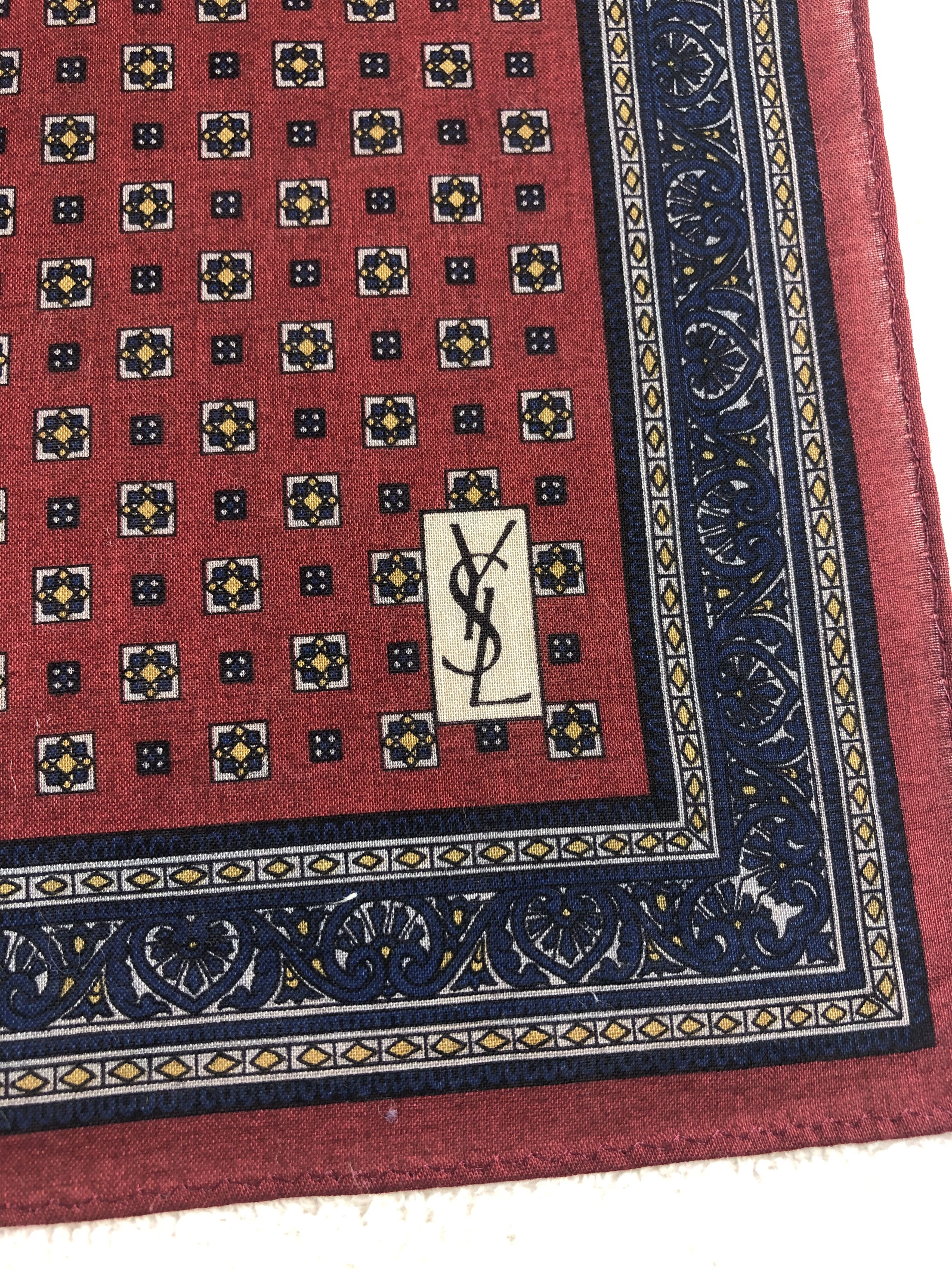 Vintage Yves Saint Laurent Handkerchief / Bandana / Neckerchief Size ONE SIZE - 5 Thumbnail