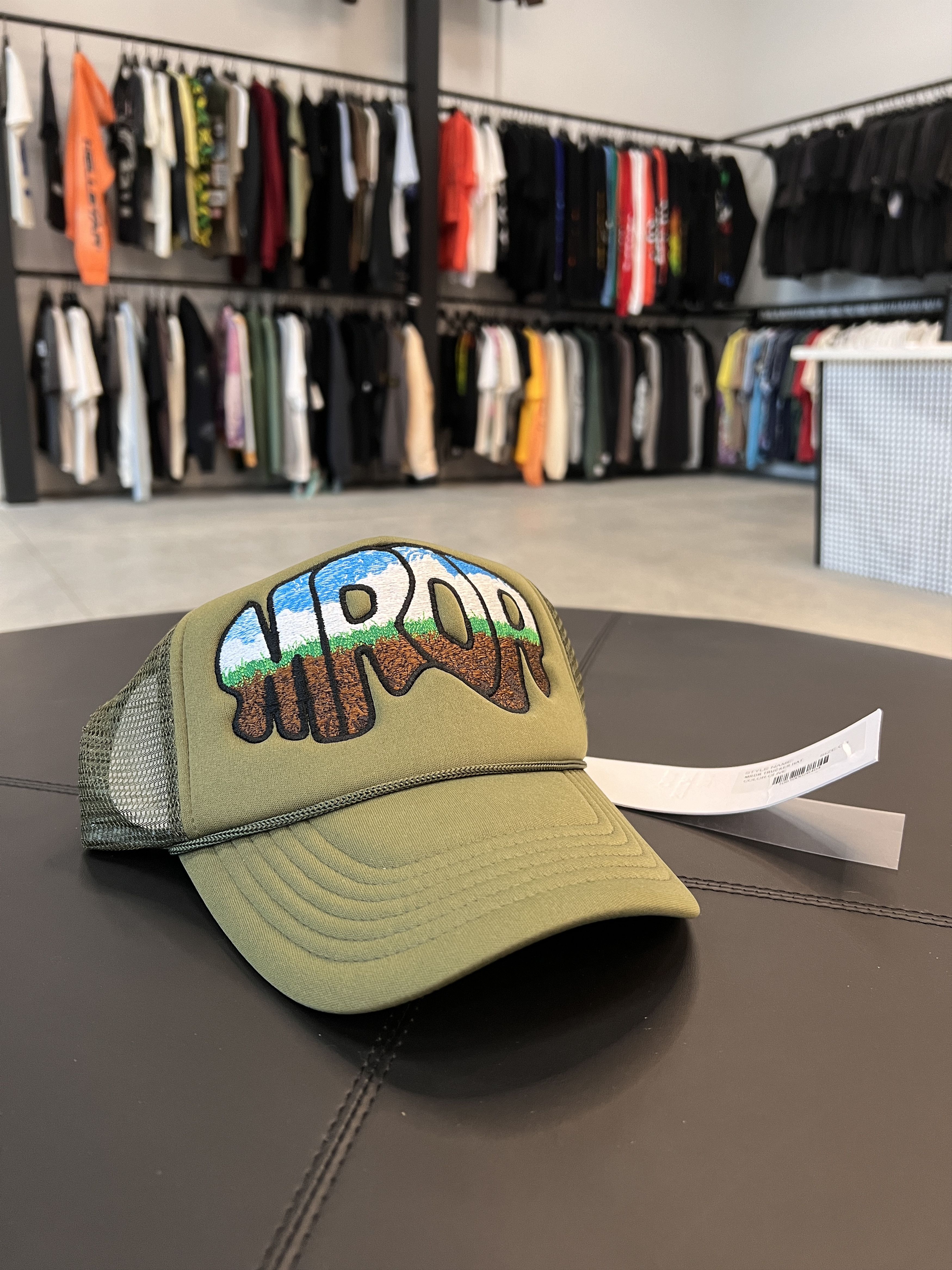 image of Who Decides War Mrdr Trucker Cap Olive White, Men's