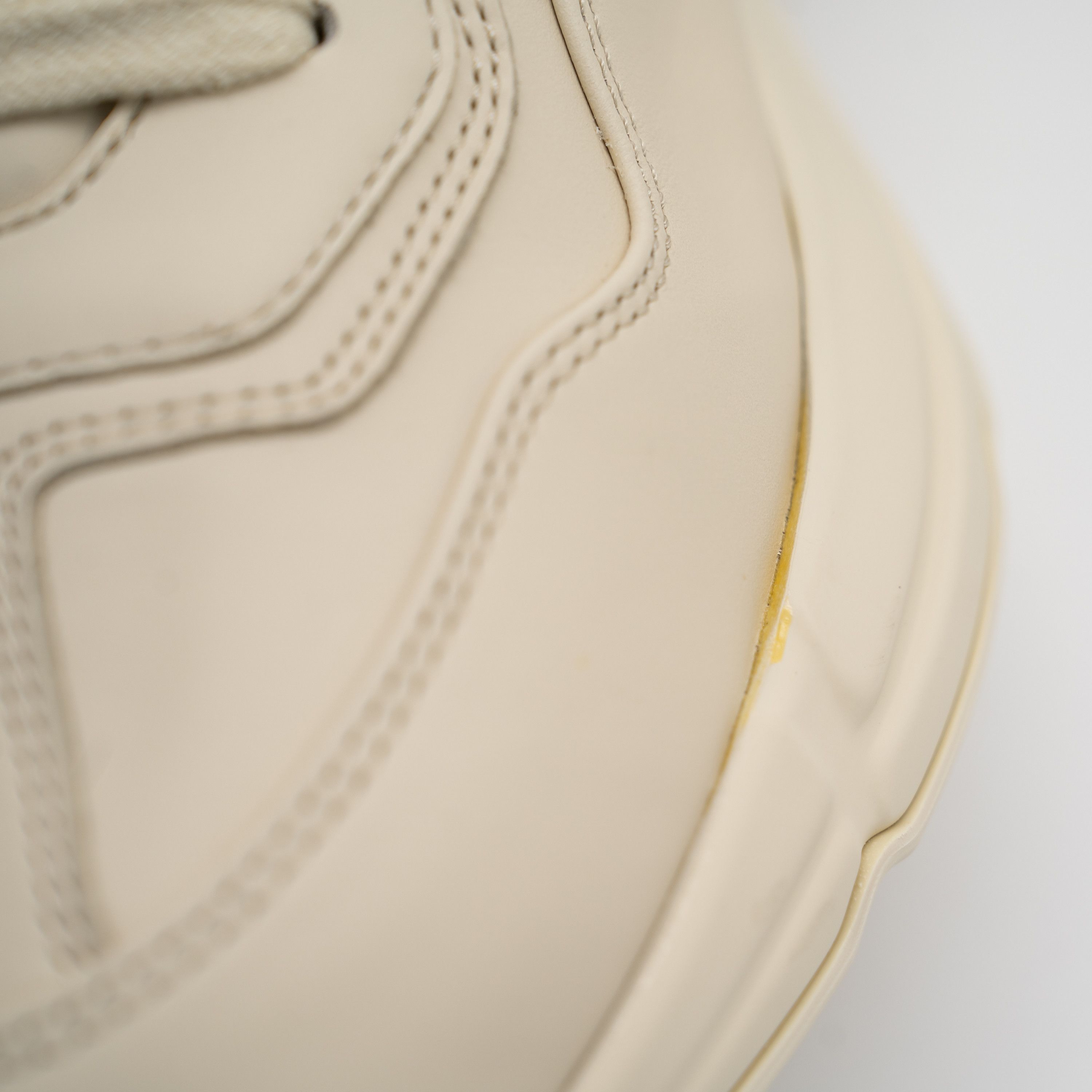 Gucci Gucci Rhyton Ivory Blue GG Cut Out Logo Leather Sneakers Size US 11.5 / EU 44-45 - 11 Thumbnail