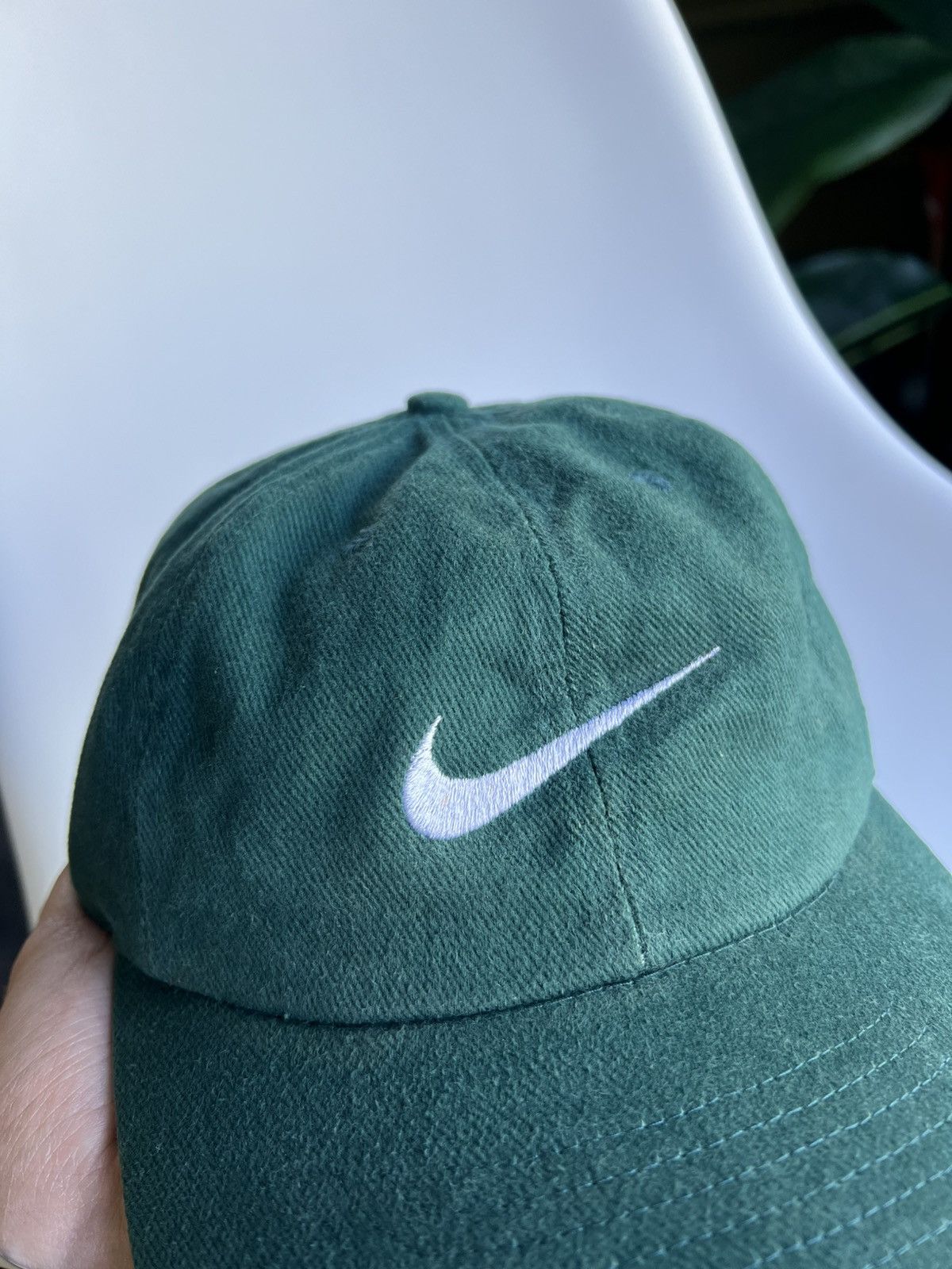 Nike × Vintage Vintage 1990s Nike Green Hat Y2K Rare Adjustable Strapback Size ONE SIZE - 8 Thumbnail