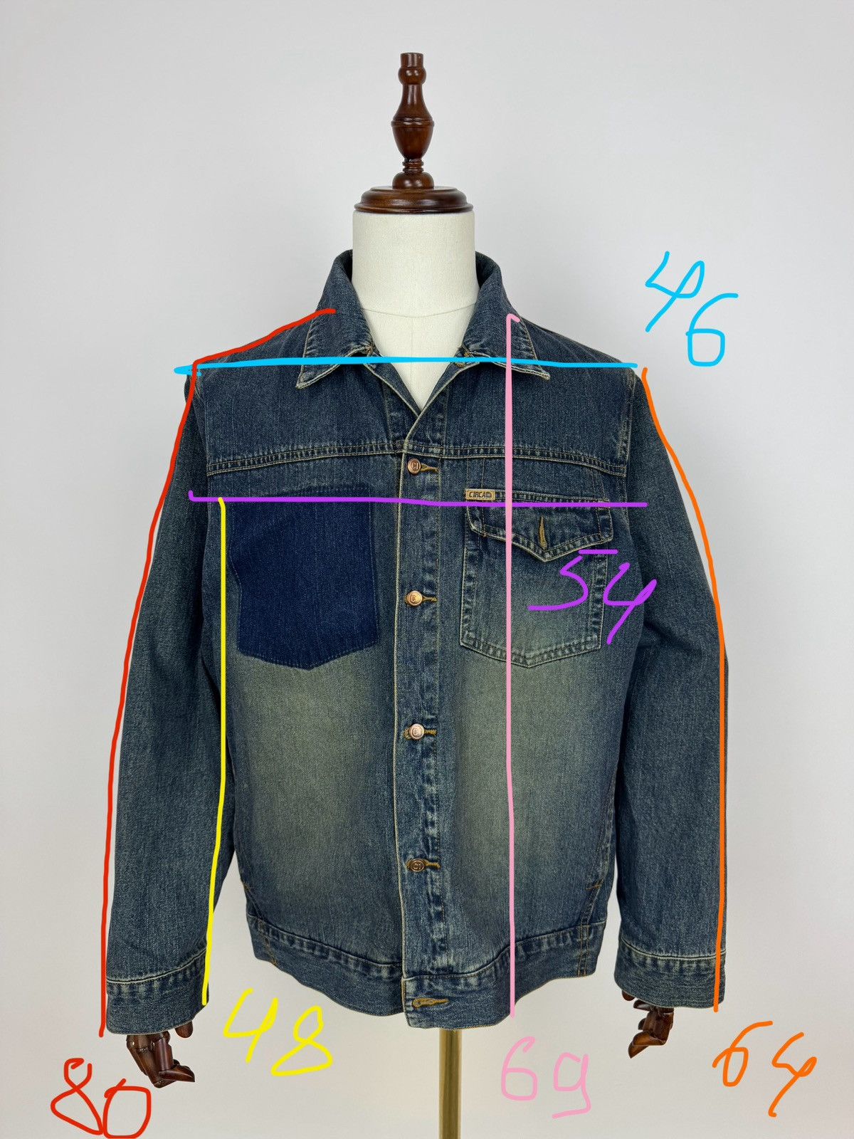 C1RCA C1RCA Denim Jacket Skater Circa JKT Y2K Mens size L Size US L / EU 52-54 / 3 - 12 Thumbnail