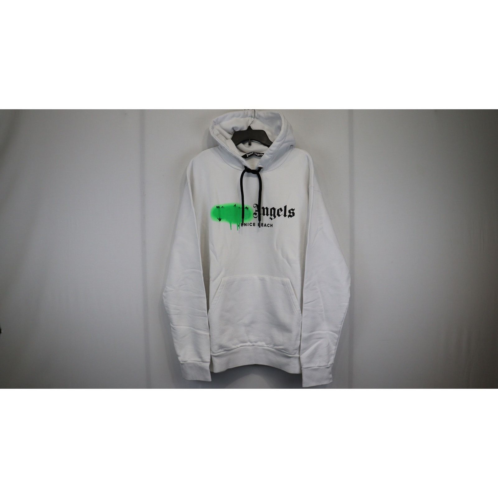 Palm Angels o1rshd1 Venice Beach Sprayed Hoody in White/Green Size US XL / EU 56 / 4 - 2 Thumbnail