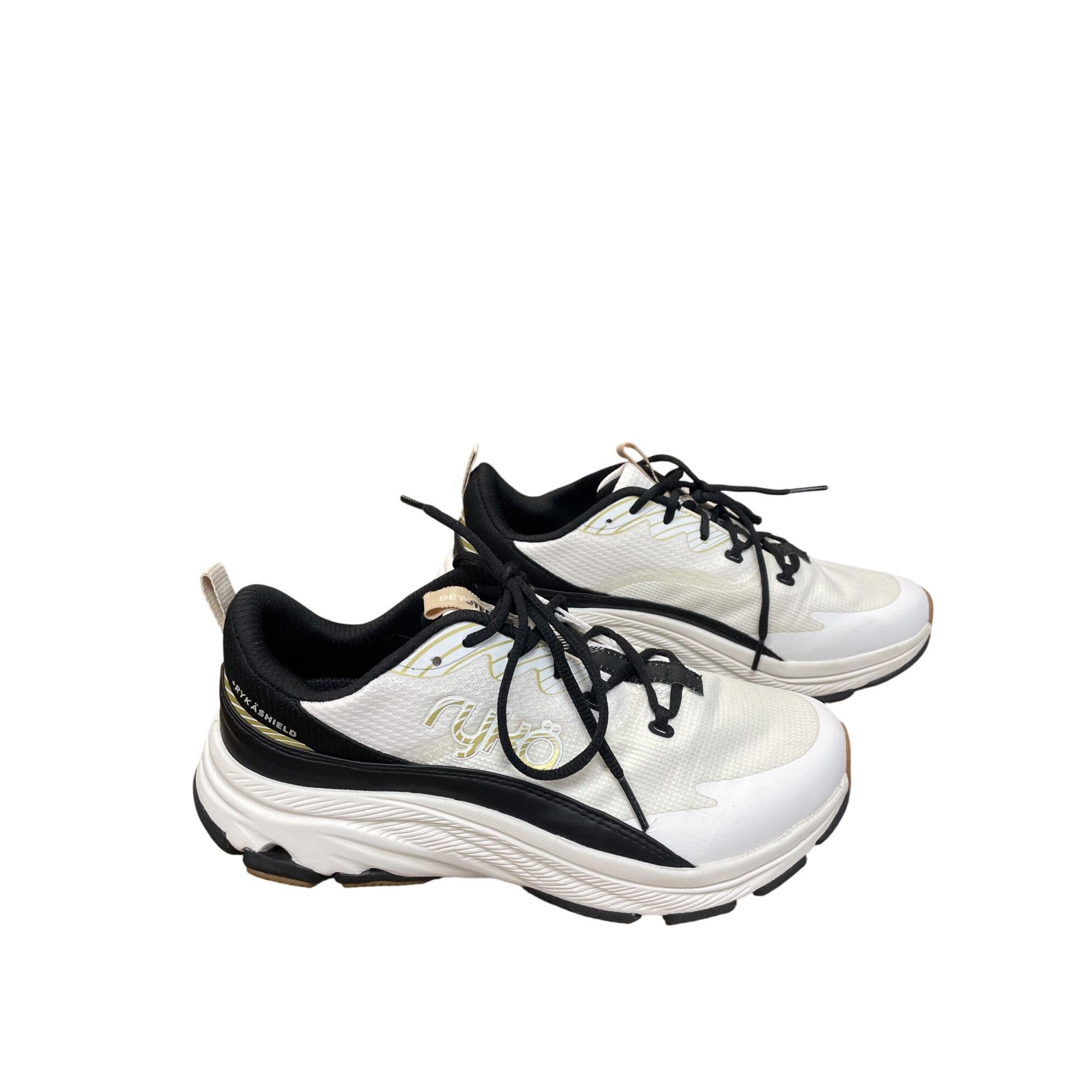 Ryka Womens White Black Athletic Walking Sneakers size 7.5M