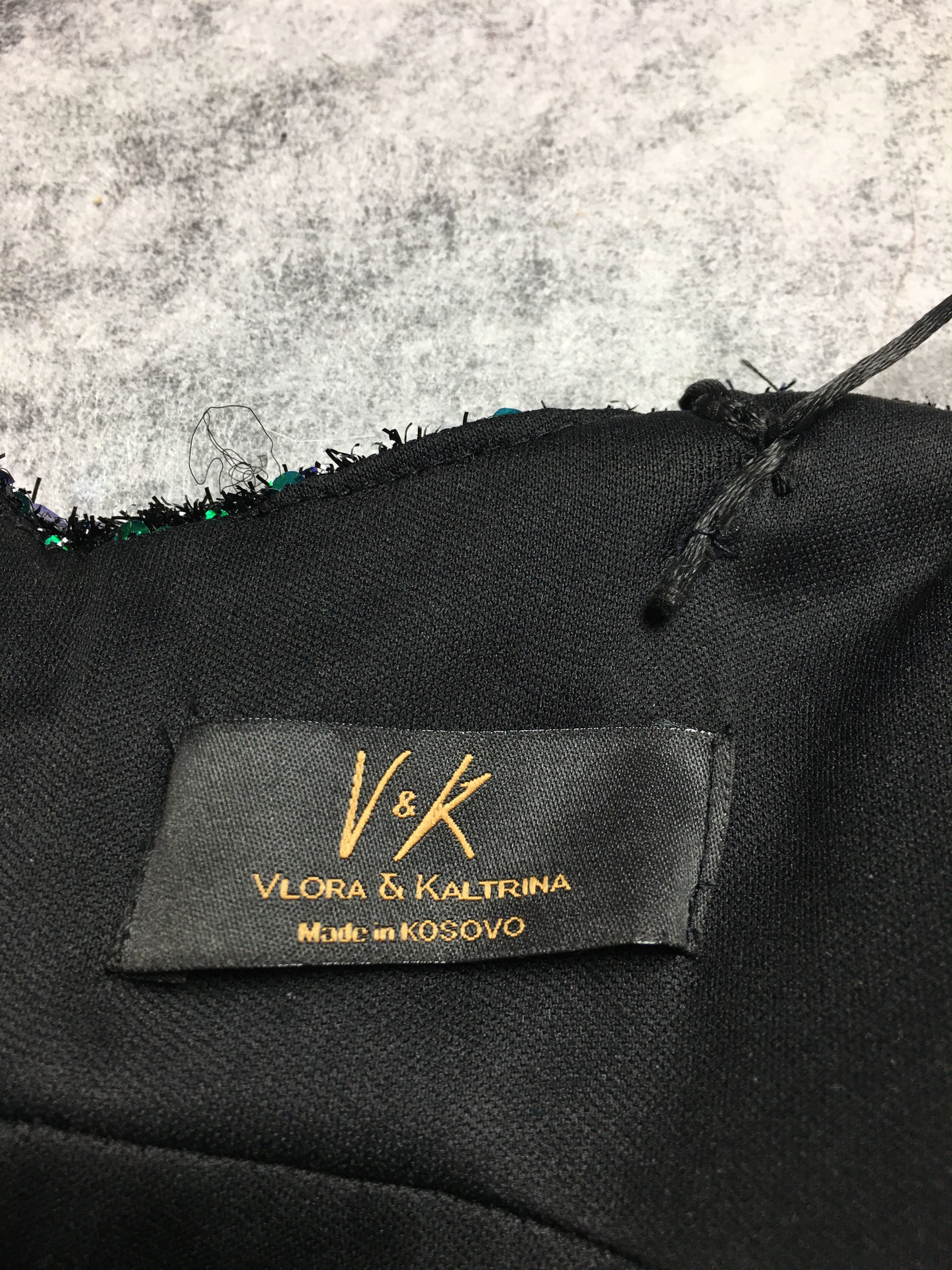 Other Vlora & Kaltrina Evening Gown Green Sparkle Dress Size S / US 4 / IT 40 - 7 Thumbnail
