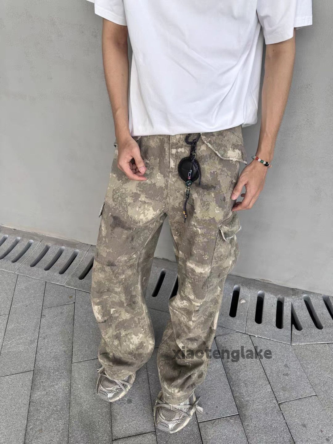 Designer × Japanese Brand × Vintage washed faded utility camo baggy outdoor cargo pants Size US 32 / EU 48 - 1 Thumbnail